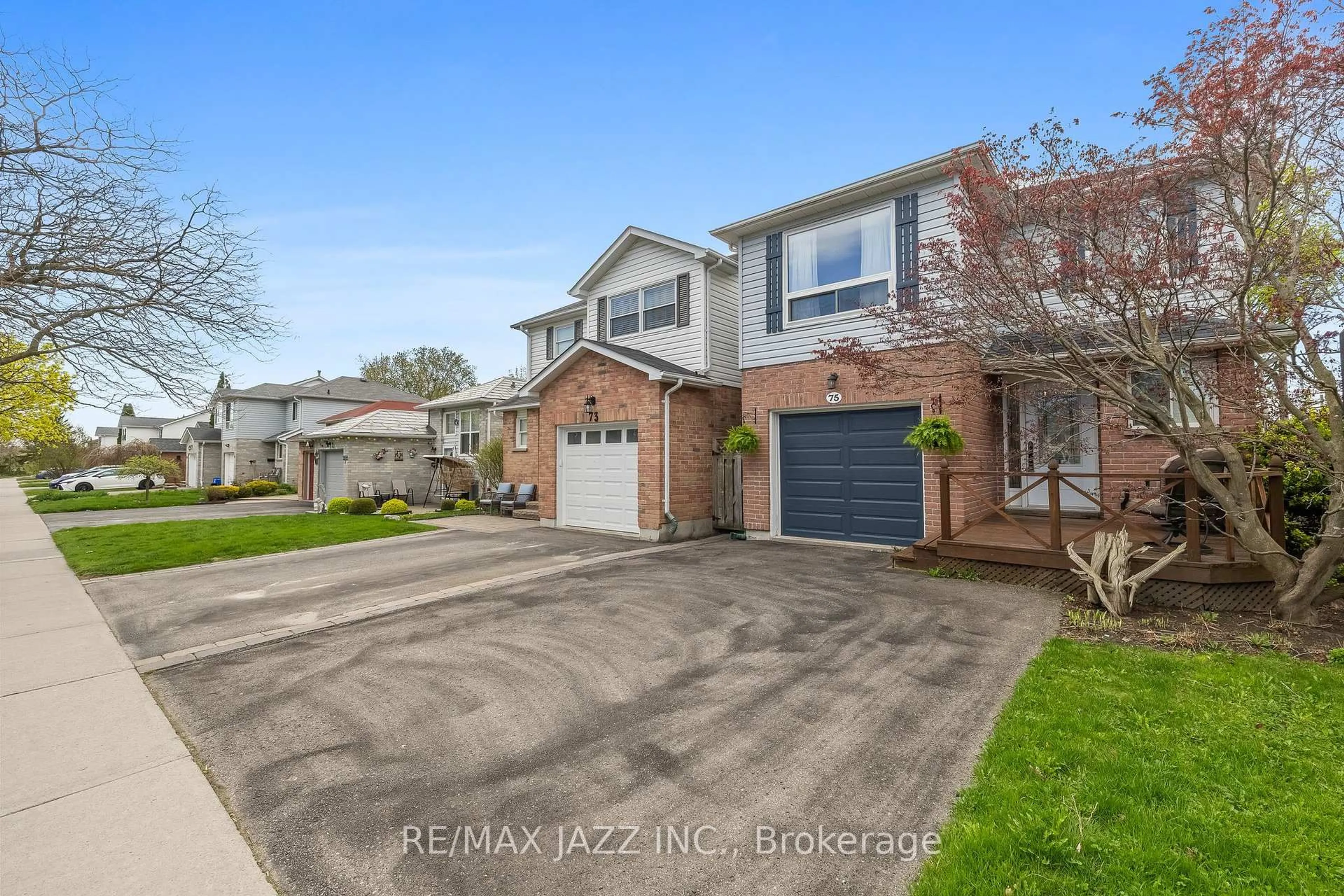 Home with brick exterior material, street for 75 Trudeau Dr, Clarington Ontario L1C 4K4