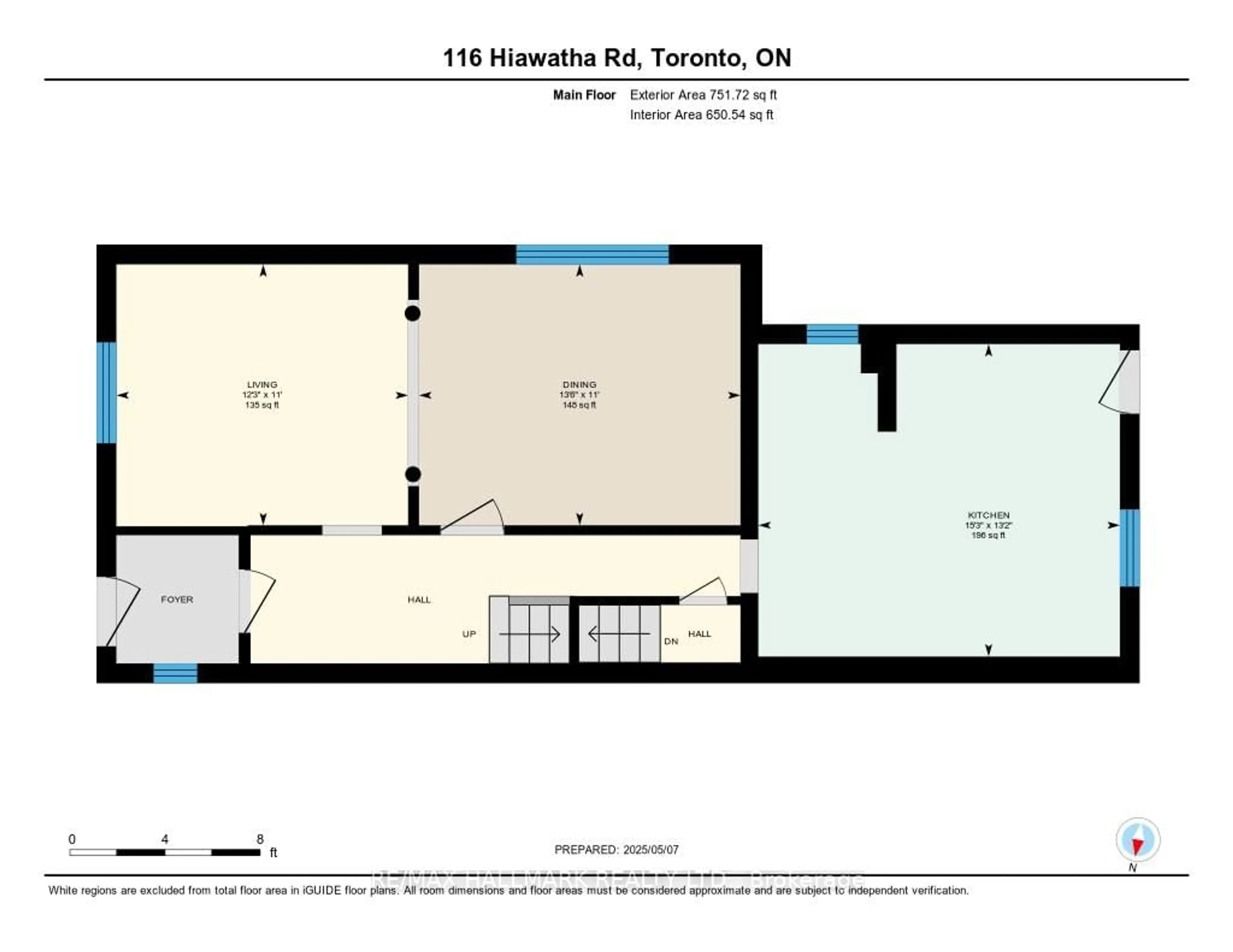 Floor plan for 116 Hiawatha Rd, Toronto Ontario M4L 2X8