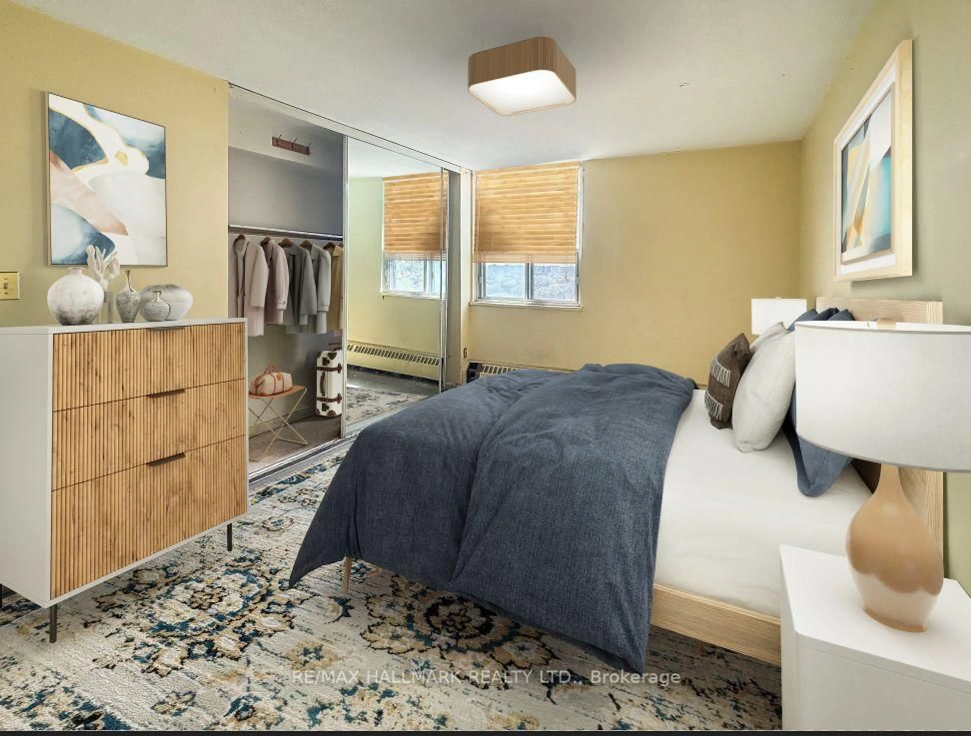 Bedroom with bed, unknown for 1250 Bridletowne Circ #1612, Toronto Ontario M1W 2V1