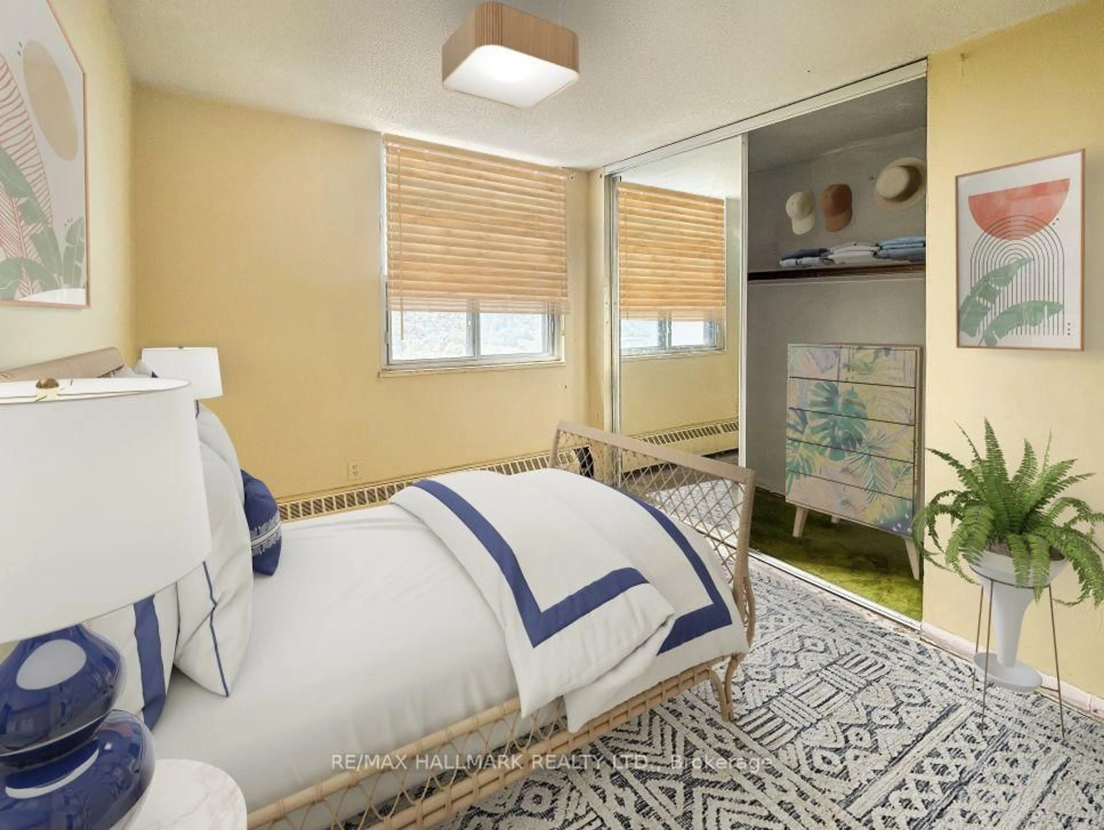 Bedroom with bed, unknown for 1250 Bridletowne Circ #1612, Toronto Ontario M1W 2V1
