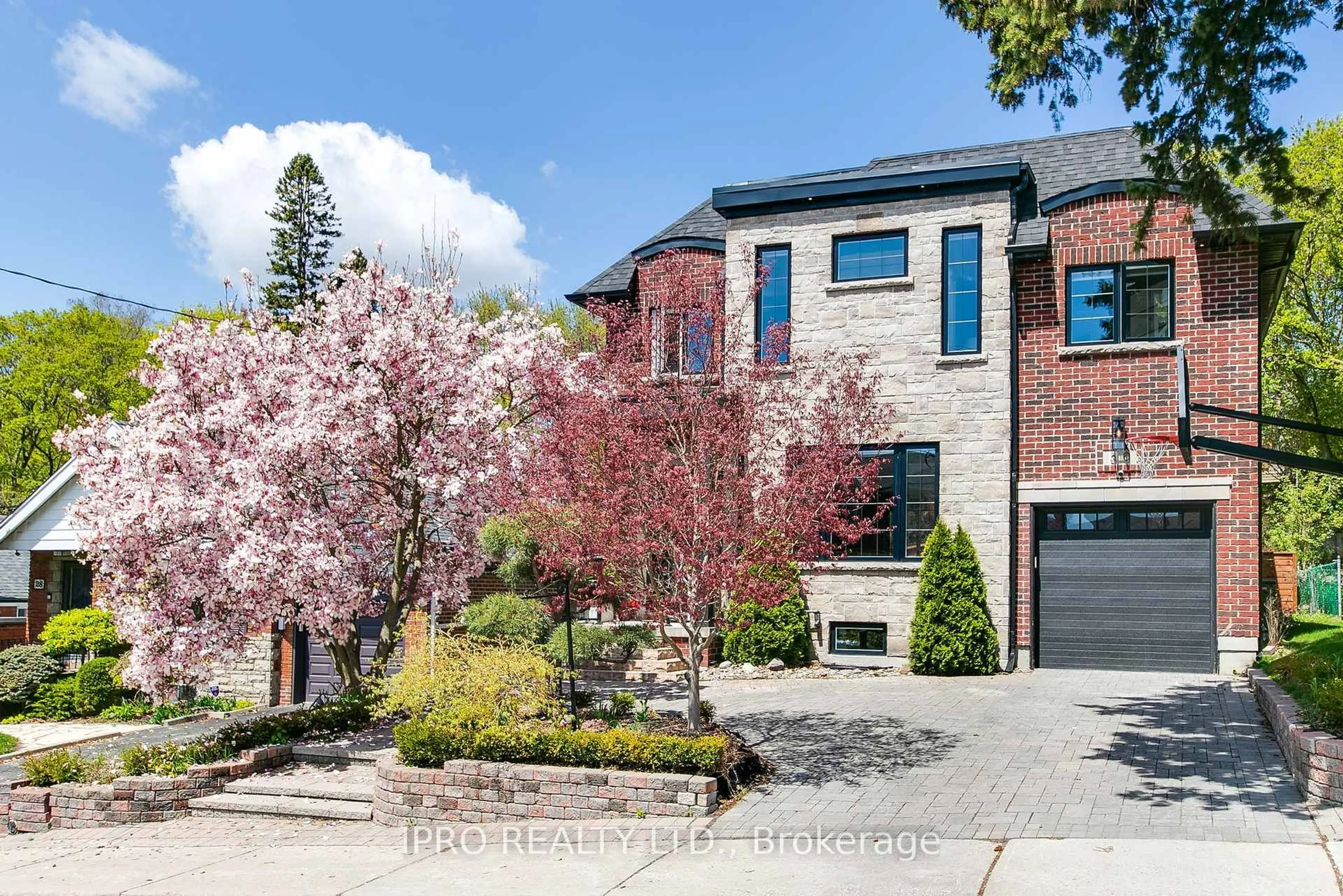 Home with brick exterior material, street for 30 Notley Pl, Toronto Ontario M4B 2M6