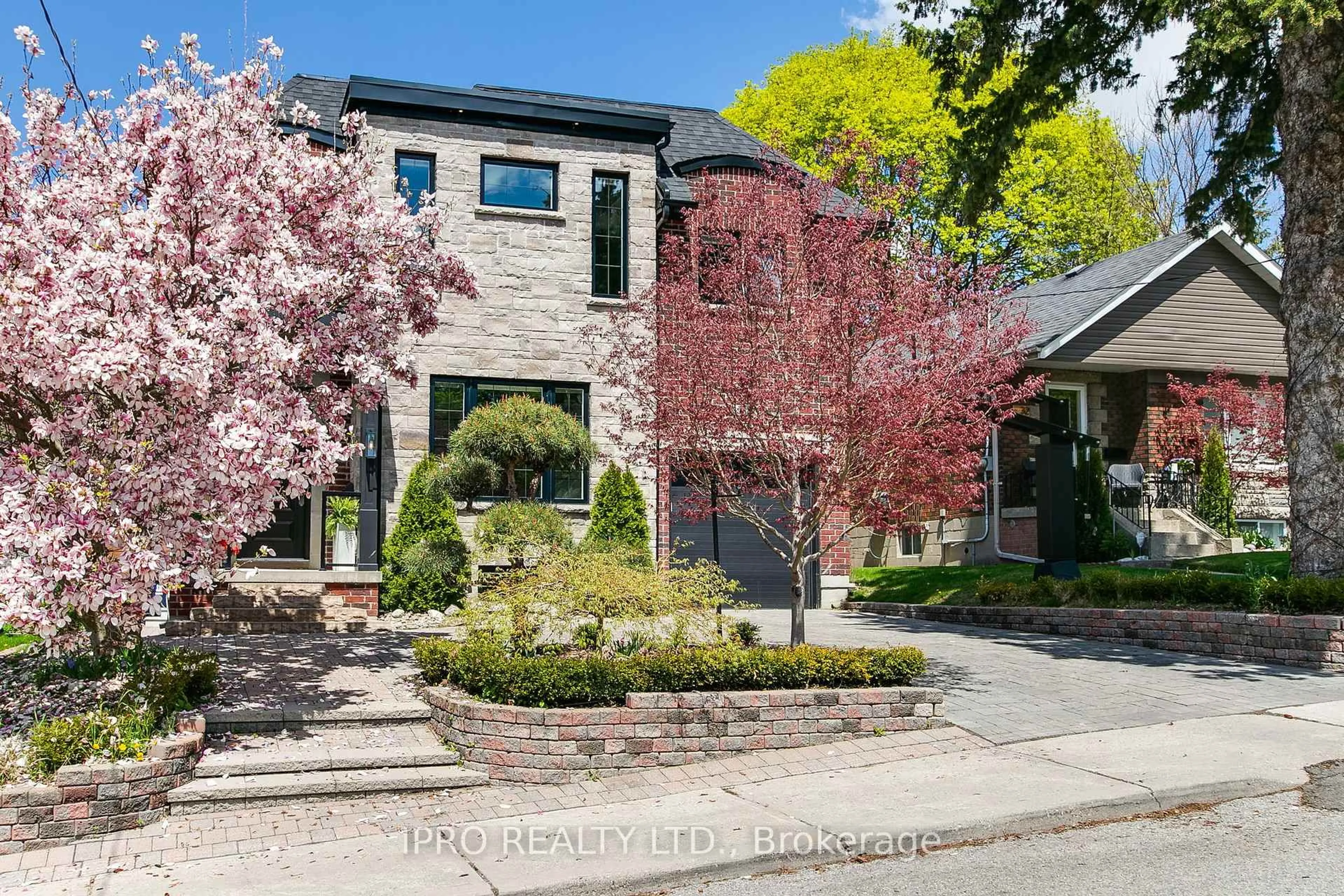 Home with brick exterior material, street for 30 Notley Pl, Toronto Ontario M4B 2M6