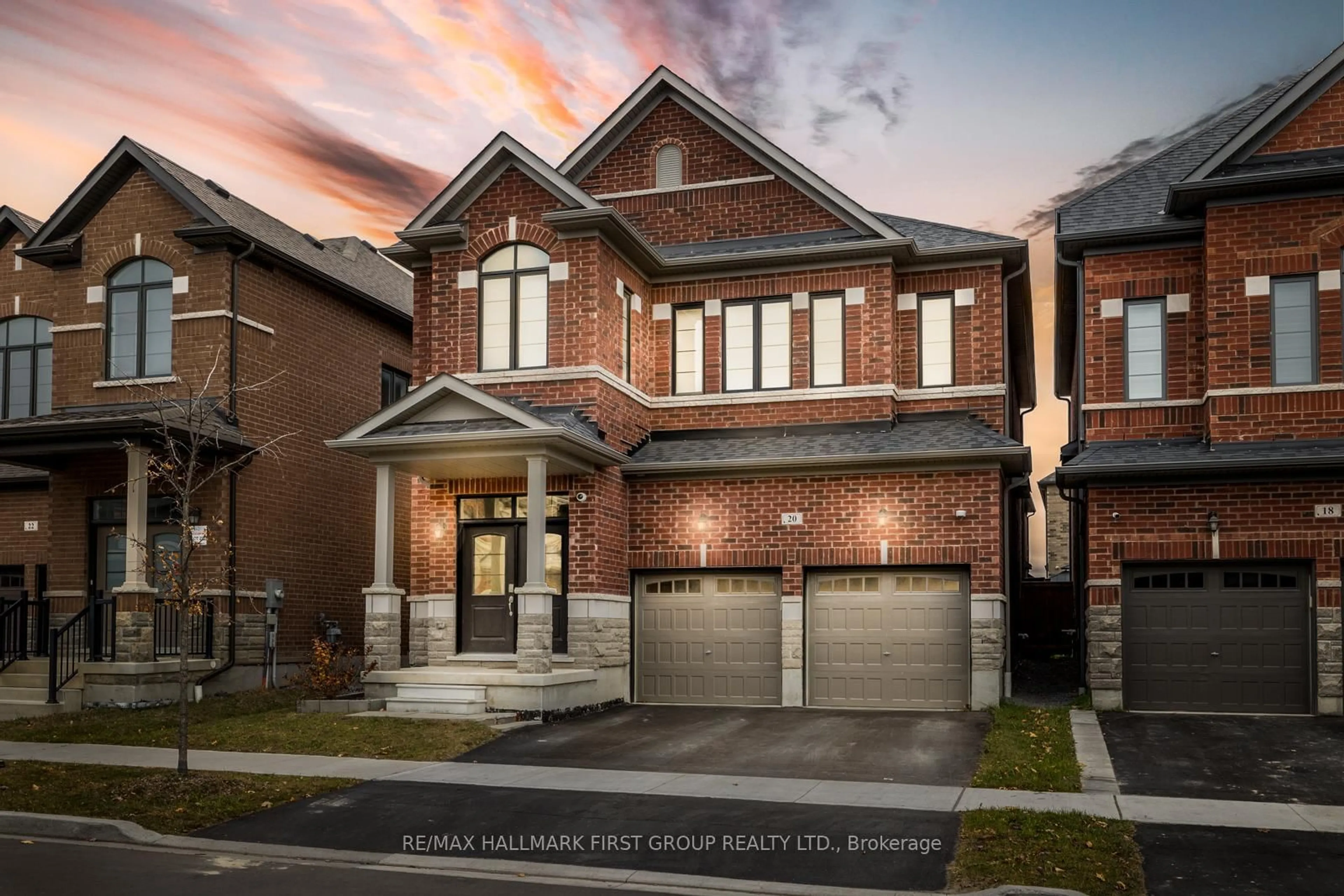 Home with brick exterior material, street for 20 Auckland Dr, Whitby Ontario L1P 0G6