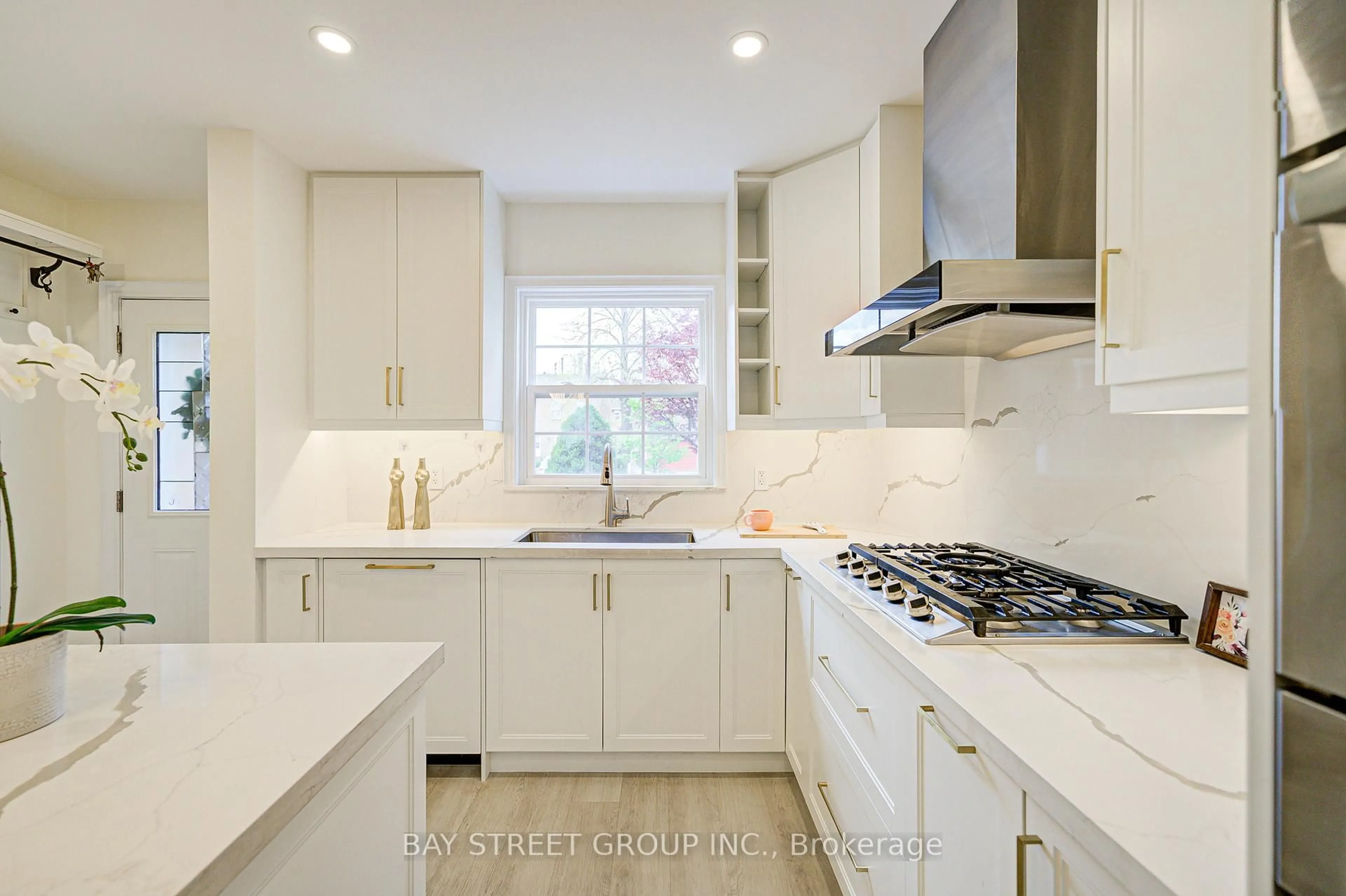Contemporary kitchen, ceramic/tile floor for 102 Mossbrook Cres, Toronto Ontario M1W 2W9