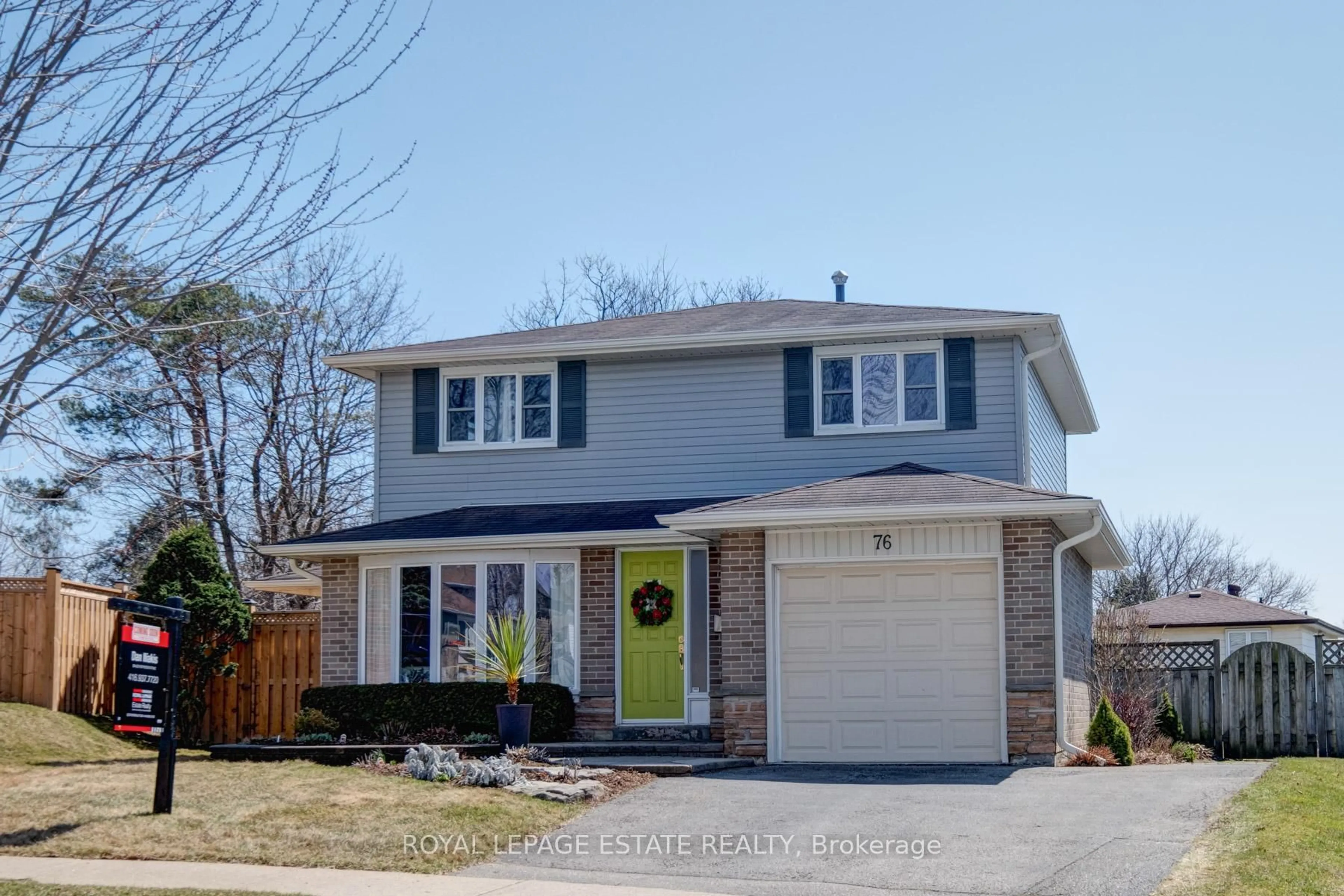 Home with vinyl exterior material, street for 76 Harland Cres, Ajax Ontario L1S 1J9