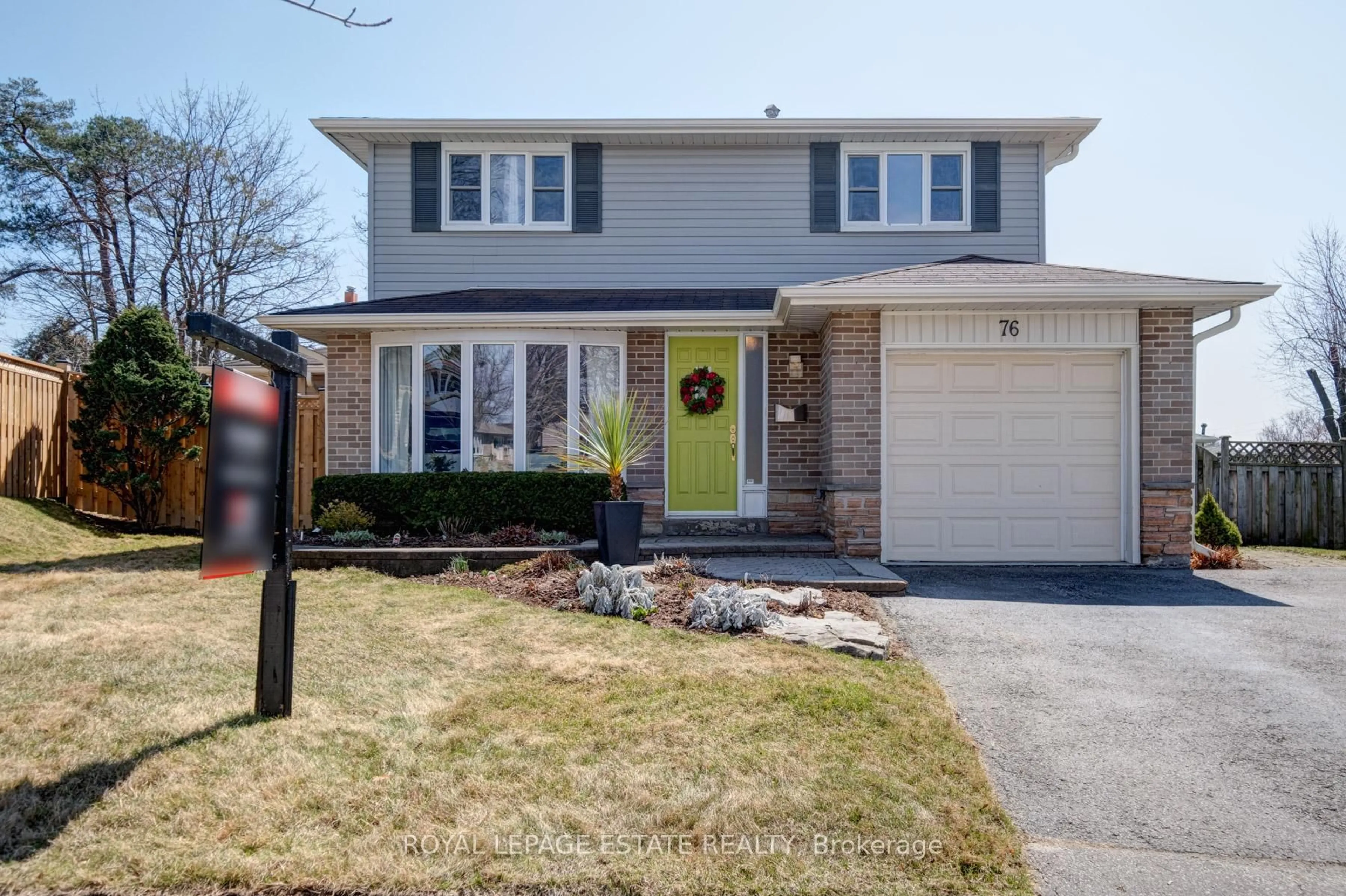 Home with vinyl exterior material, street for 76 Harland Cres, Ajax Ontario L1S 1J9