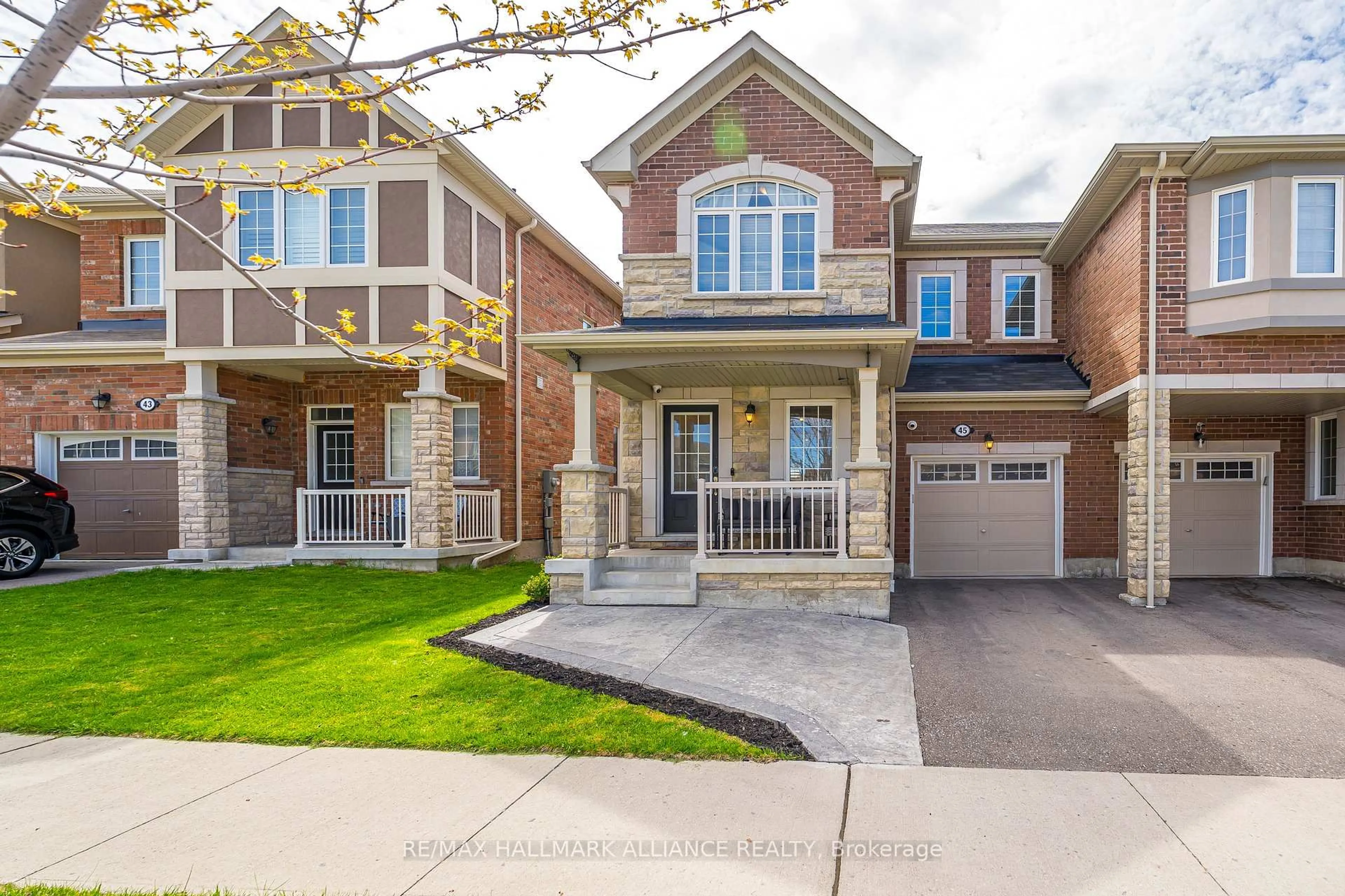 Home with brick exterior material, street for 45 George Holley St, Whitby Ontario L1P 0G4