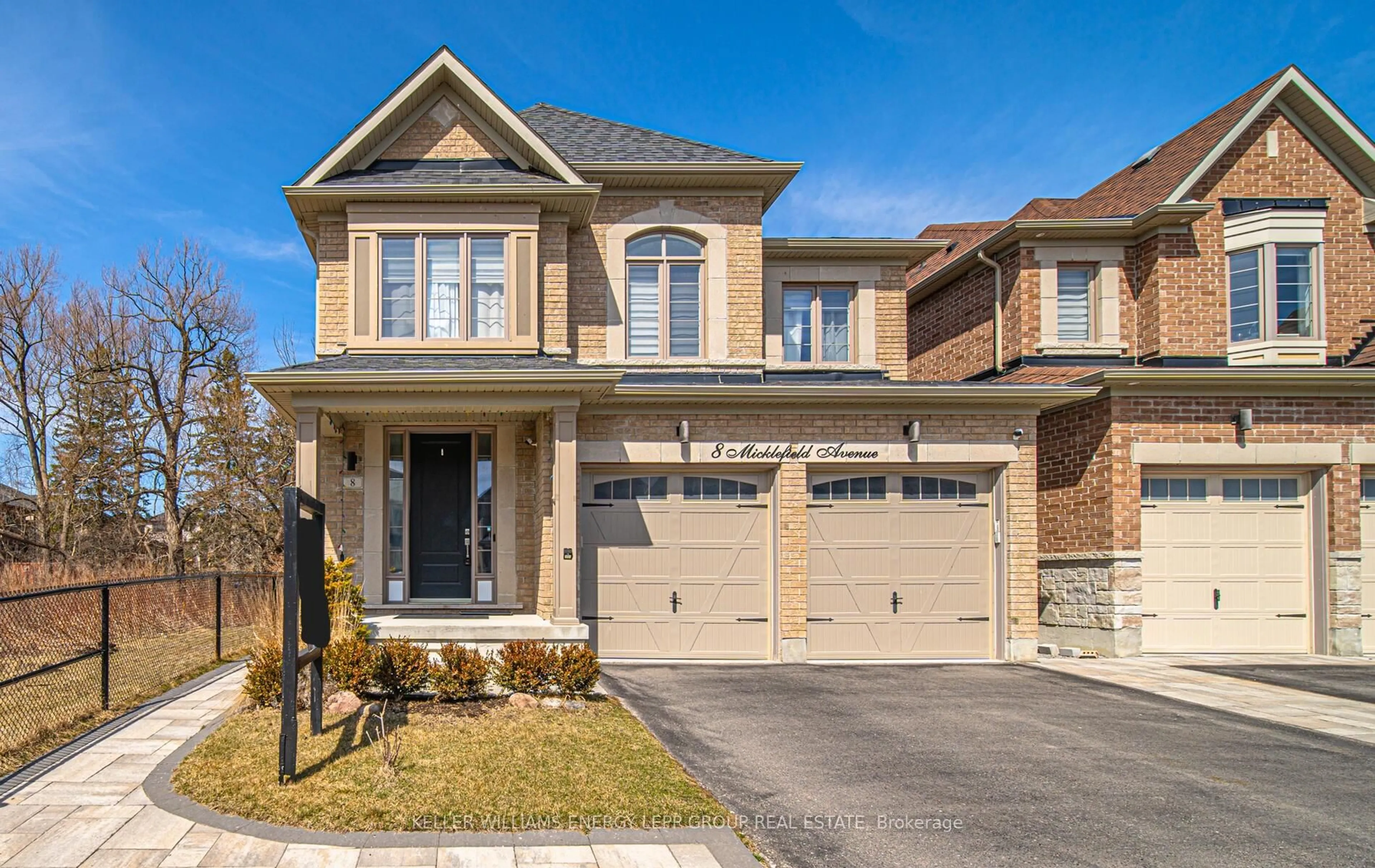 Home with brick exterior material, street for 8 Micklefield Ave, Whitby Ontario L1P 0C3