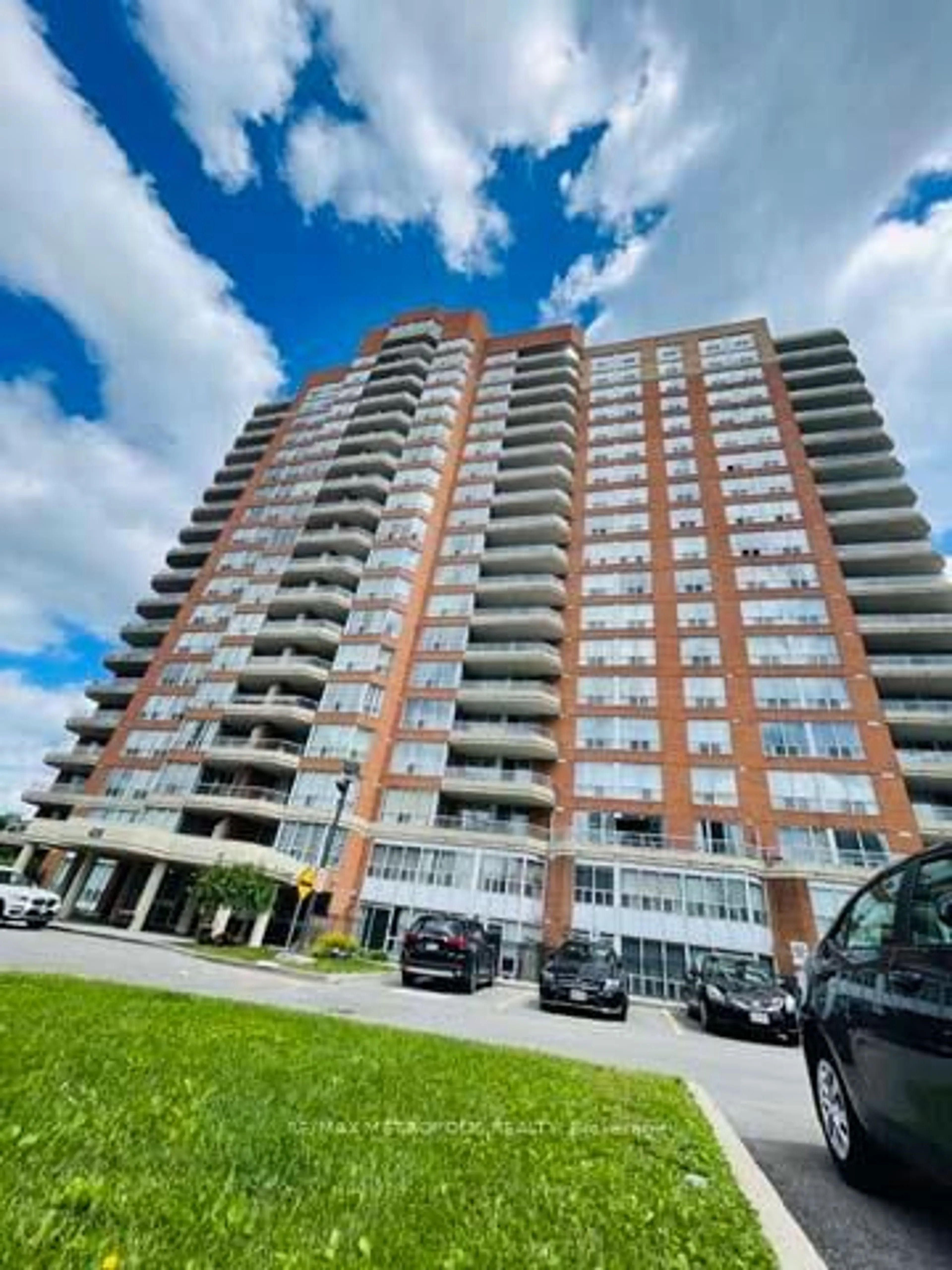 A pic from outside/outdoor area/front of a property/back of a property/a pic from drone, building for 410 Mclevin Ave #1011, Toronto Ontario M1B 5J5