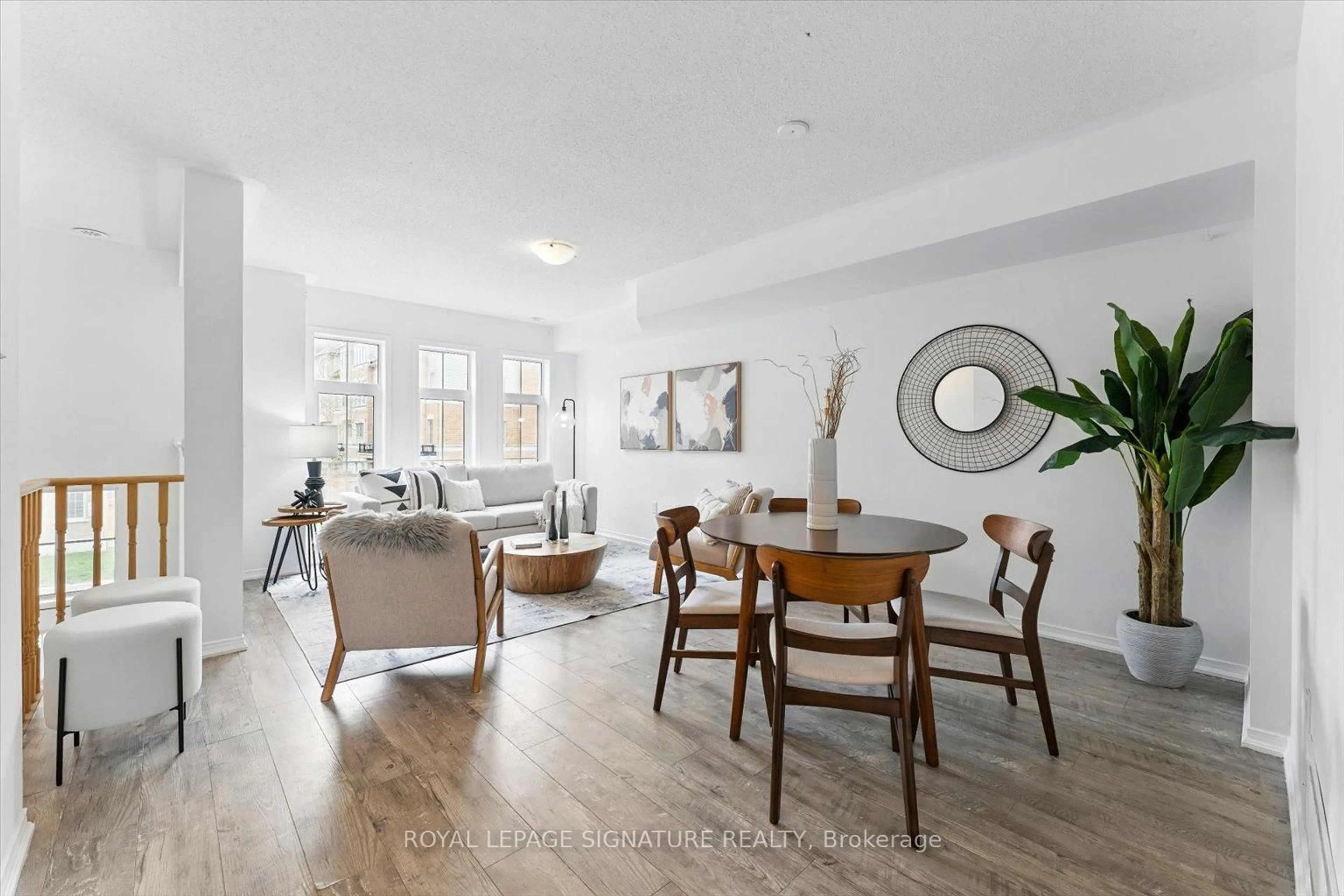 Dining room, wood/laminate floor for 2504 Bromus Path #30, Oshawa Ontario L1L 0K7