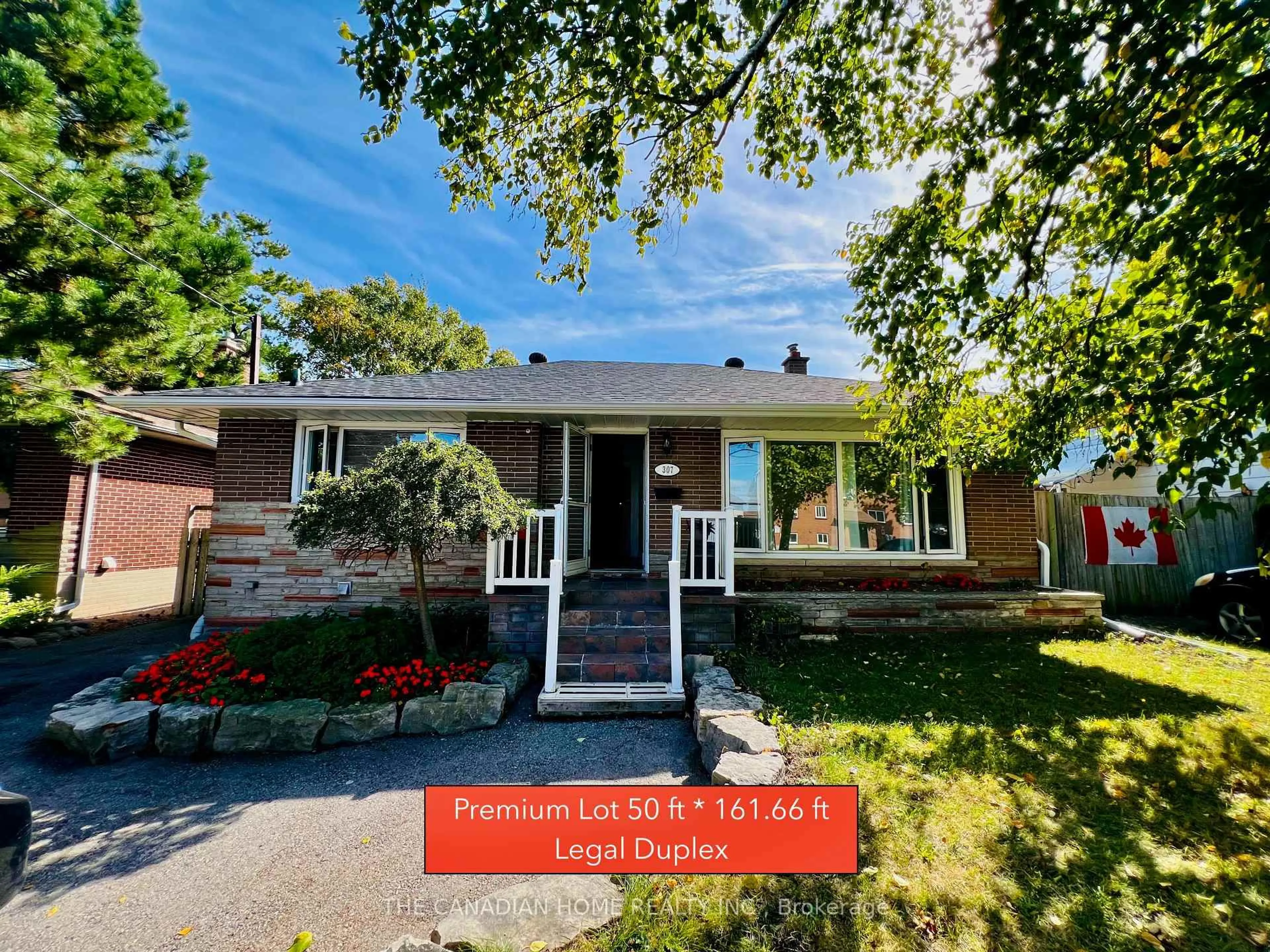 Home with brick exterior material, street for 307 Malaga Rd, Oshawa Ontario L1J 1N6