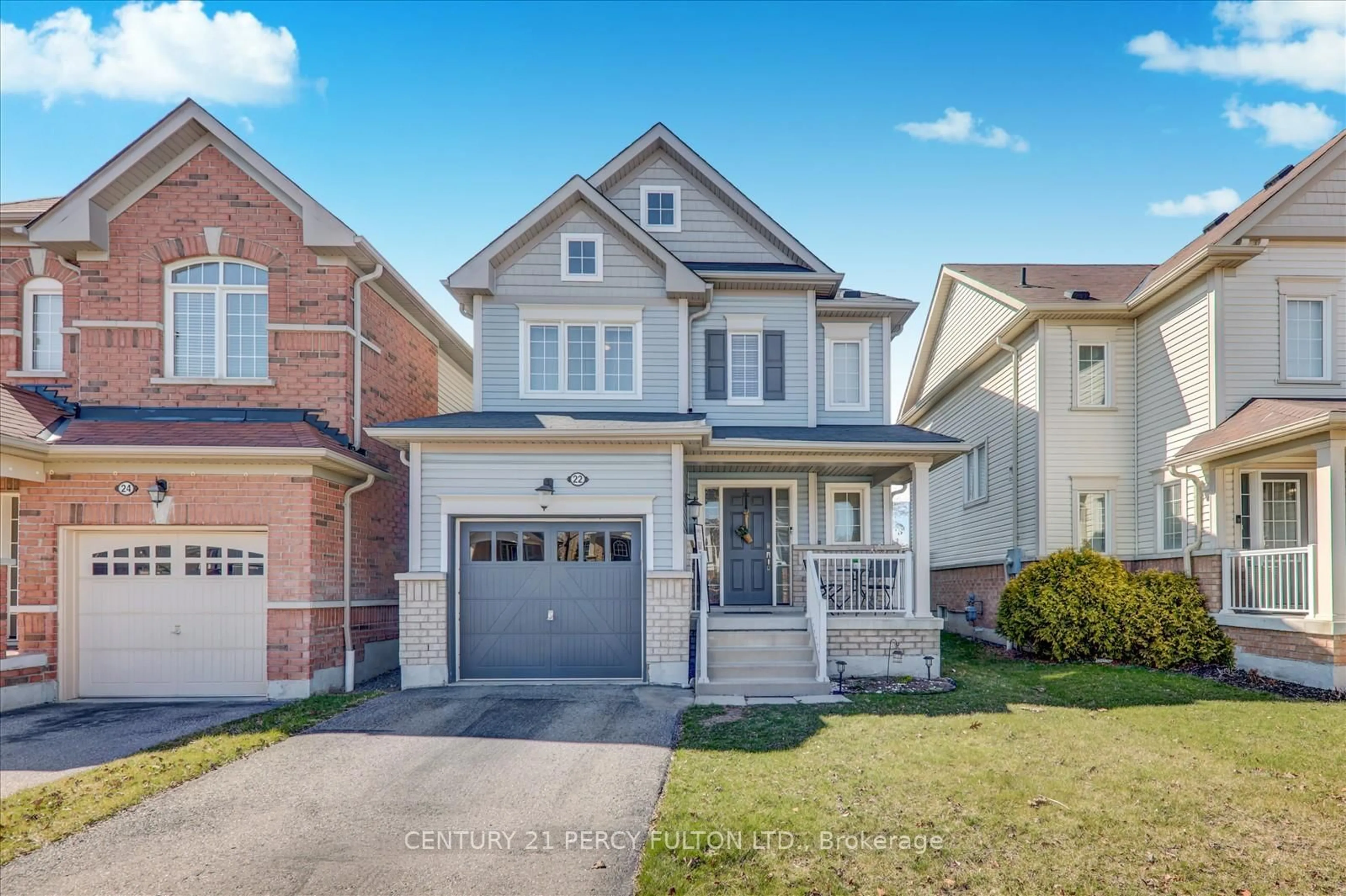 Home with brick exterior material, street for 22 Gallimere Crt, Whitby Ontario L1N 0J5