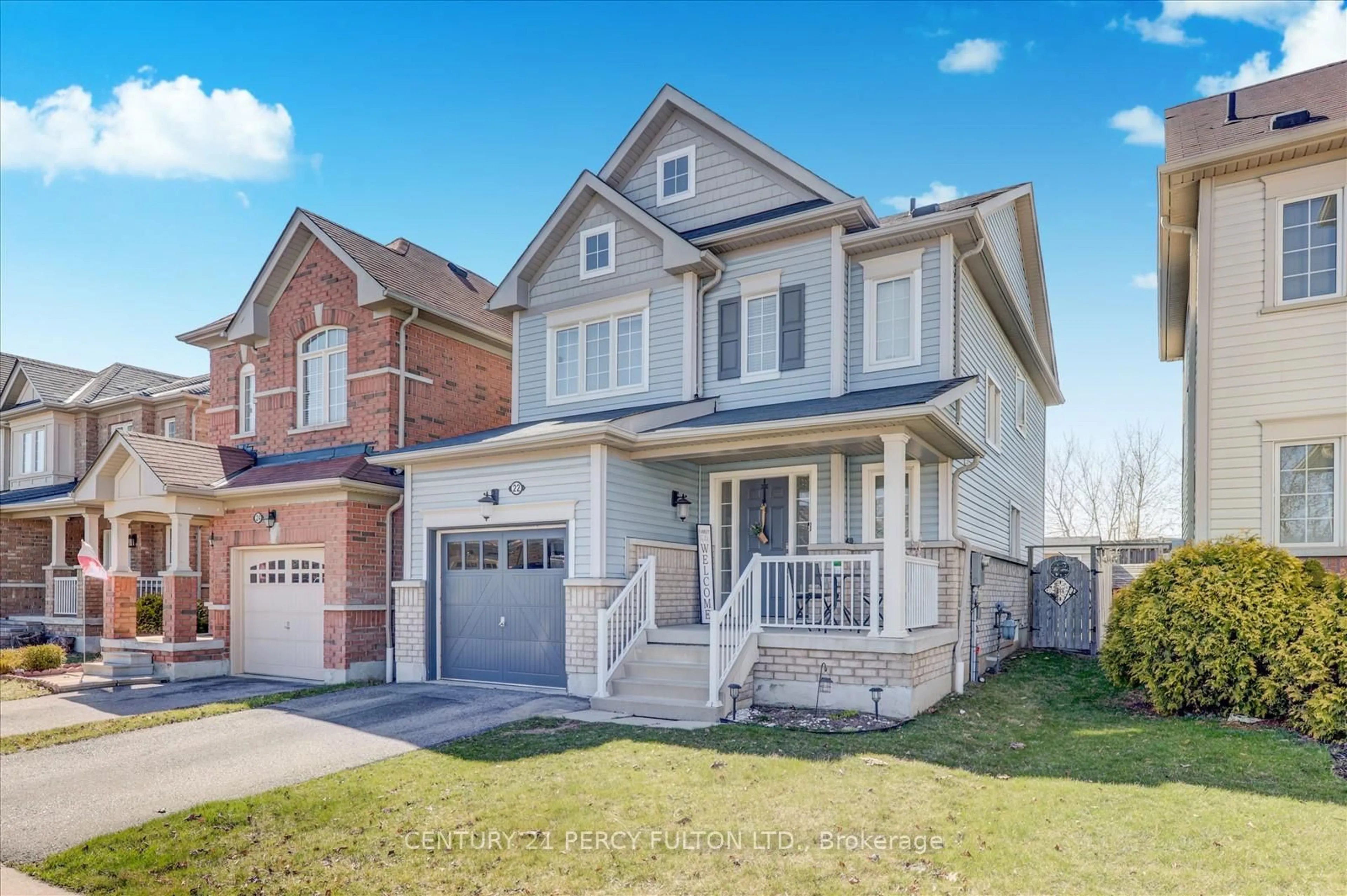 Home with brick exterior material, street for 22 Gallimere Crt, Whitby Ontario L1N 0J5