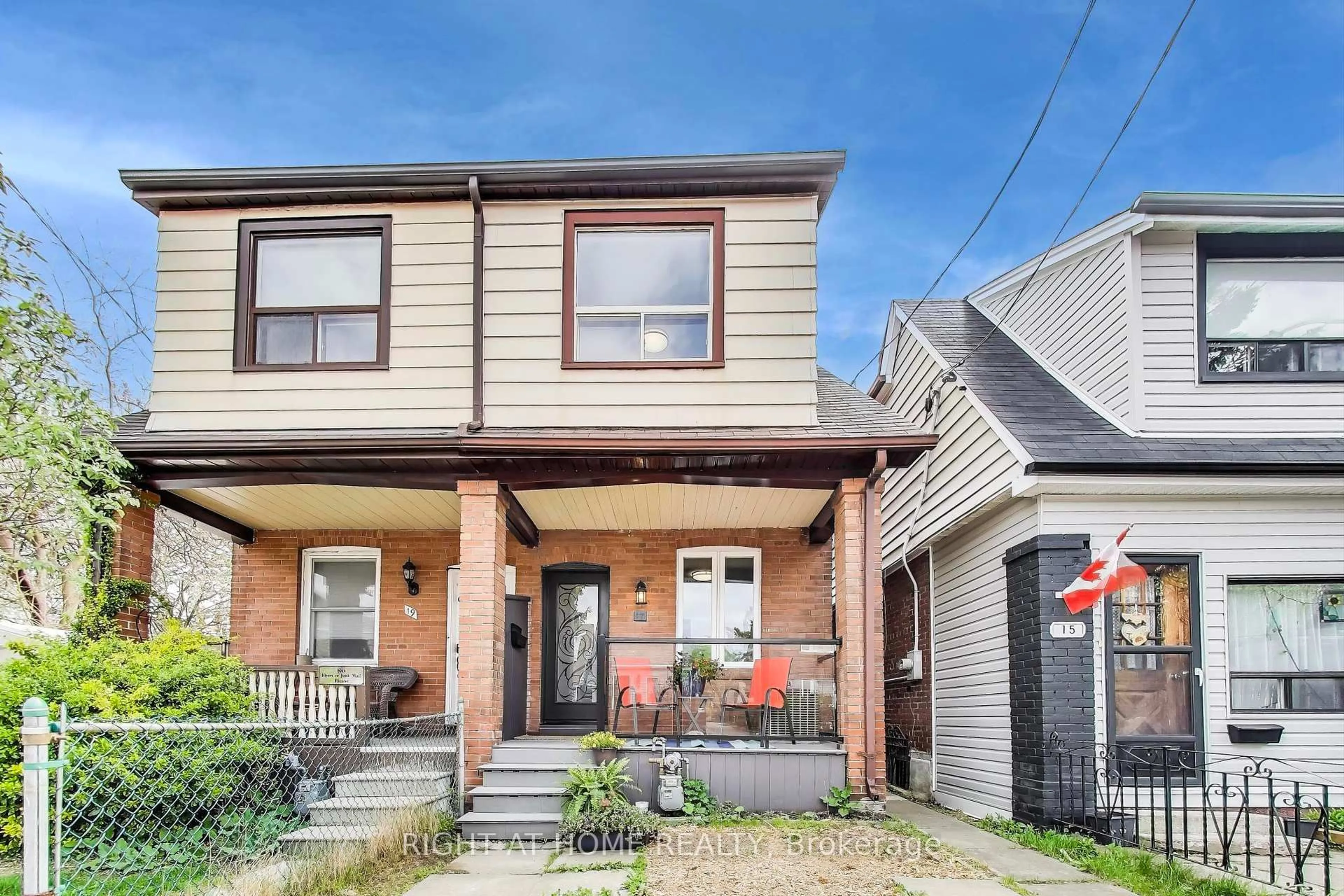 Home with brick exterior material, street for 17 Weymouth Ave, Toronto Ontario M4C 1R6