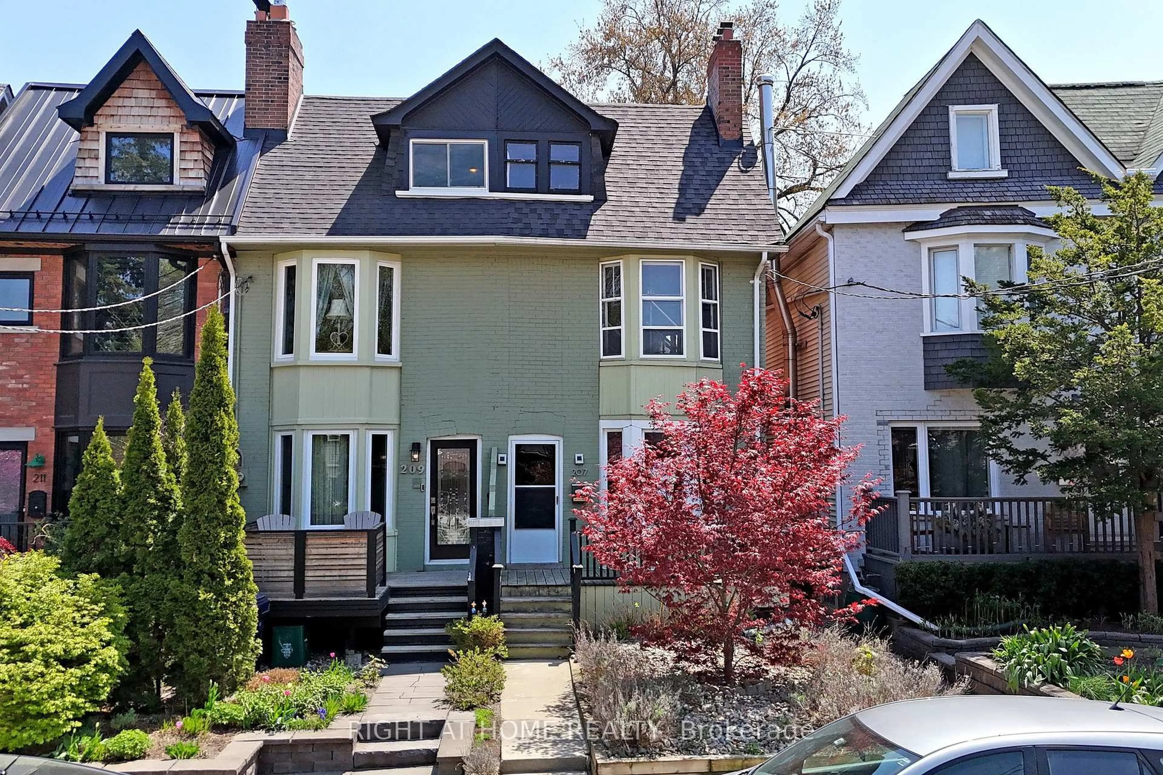 Home with brick exterior material, street for 207 Victor Ave, Toronto Ontario M4K 1B3