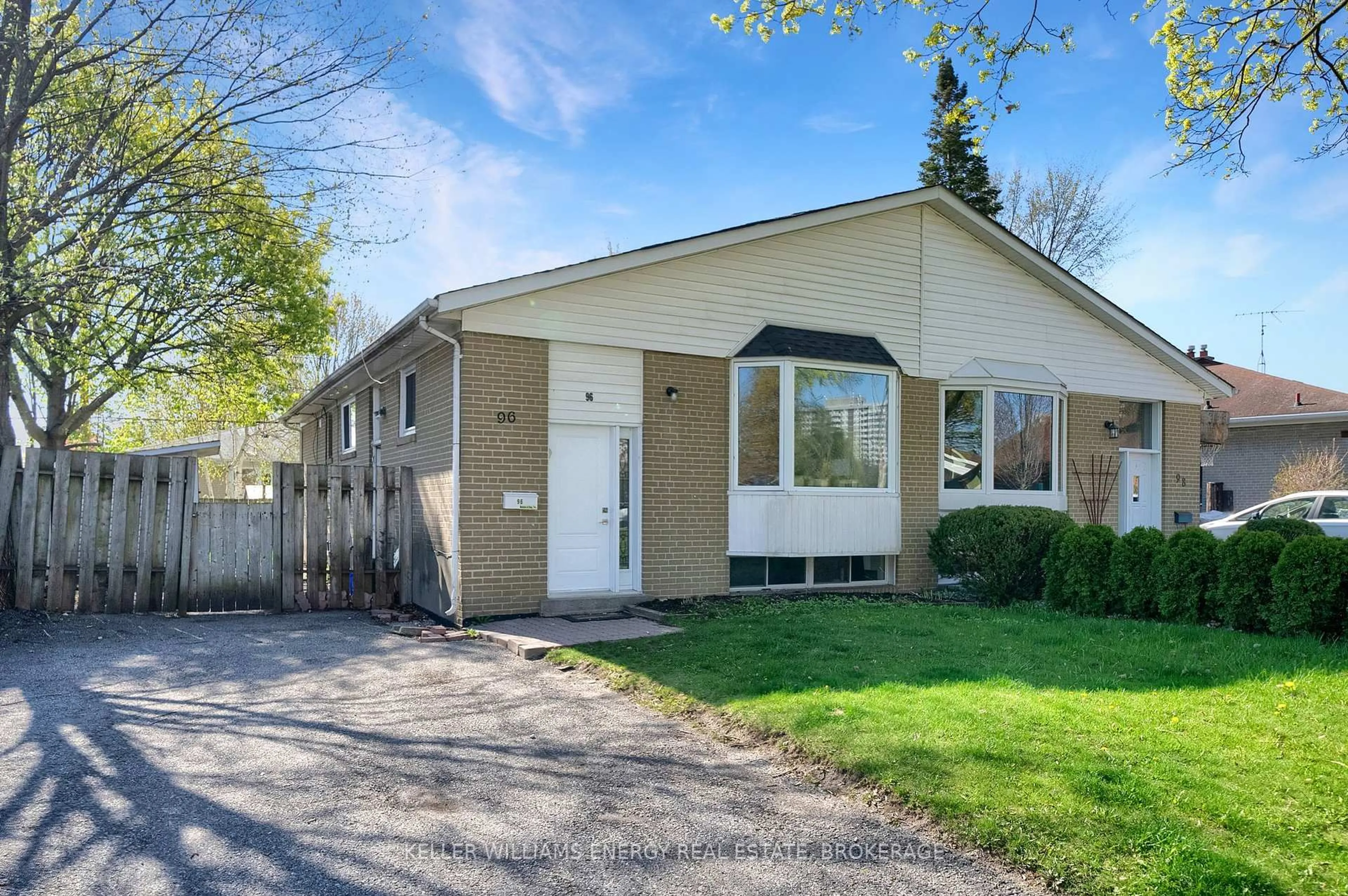 Home with vinyl exterior material, street for 96 Burcher Rd, Ajax Ontario L1S 2R2
