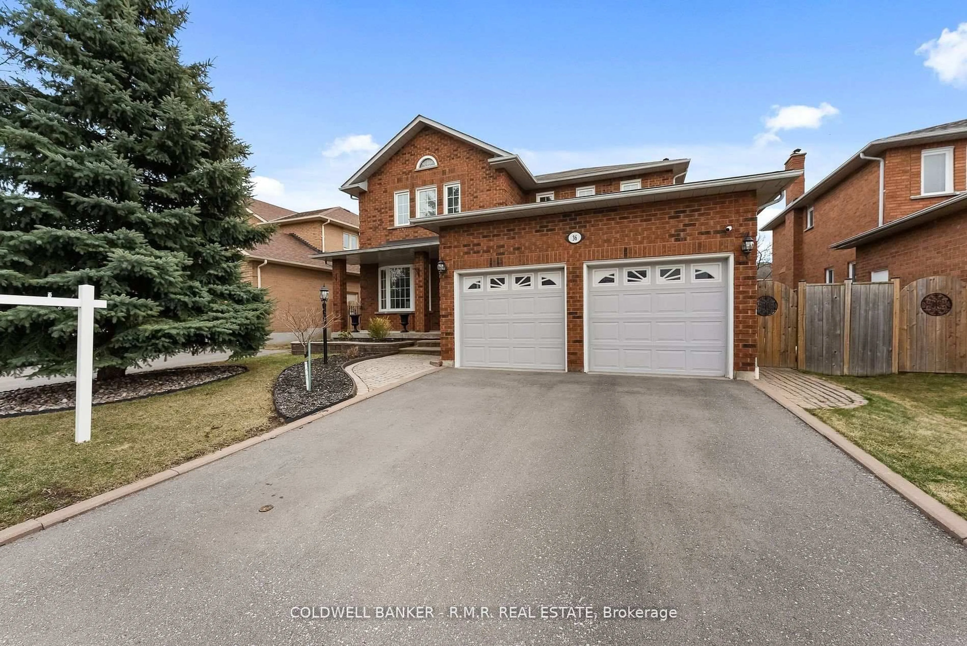 Home with brick exterior material, street for 36 Falstaff Cres, Whitby Ontario L1R 1W3