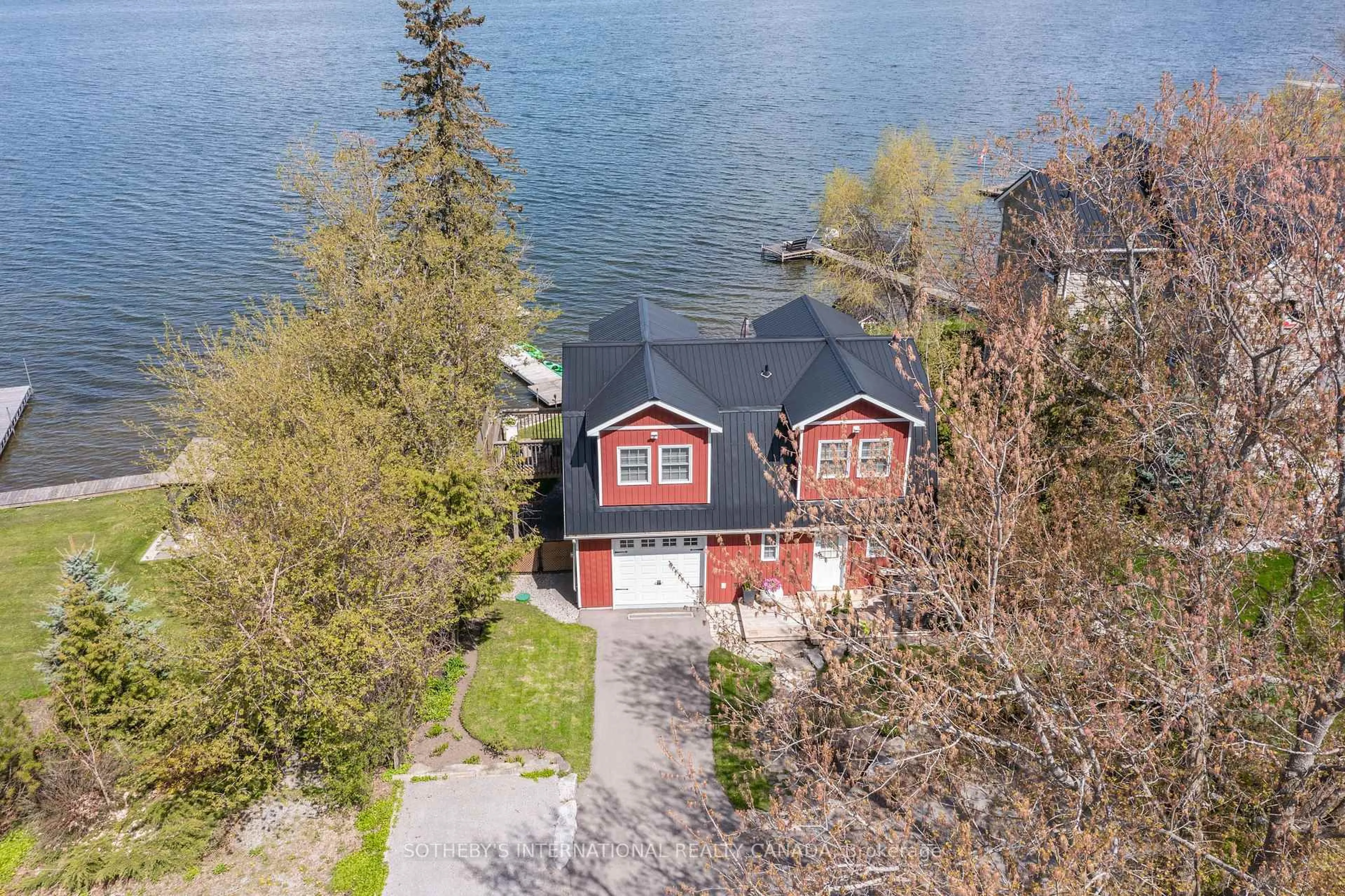 A pic from outside/outdoor area/front of a property/back of a property/a pic from drone, water/lake/river/ocean view for 140 Coleman Cres, Scugog Ontario L0B 1K0