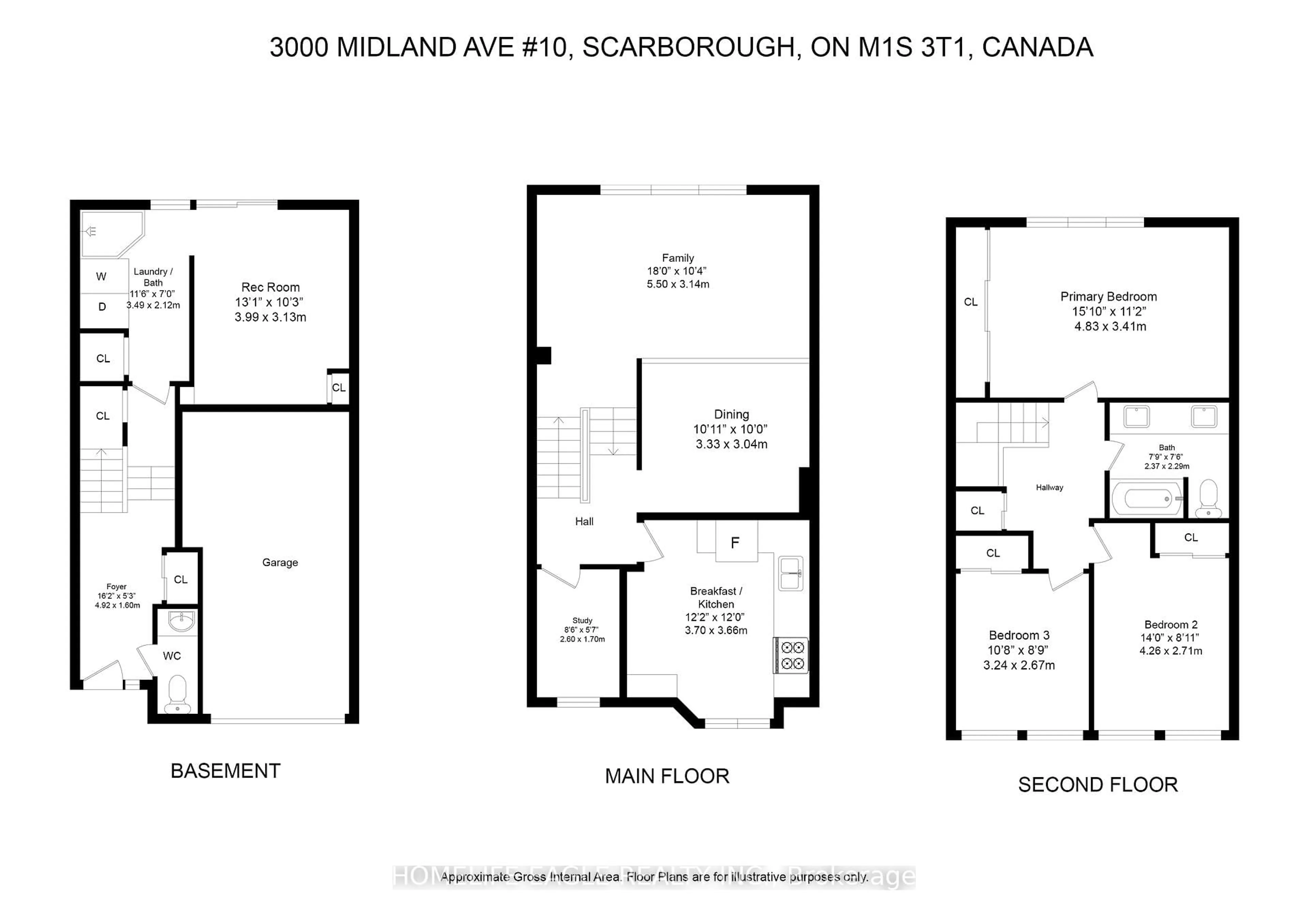 Floor plan for 3000 Midland Ave #10, Toronto Ontario M1S 3T1