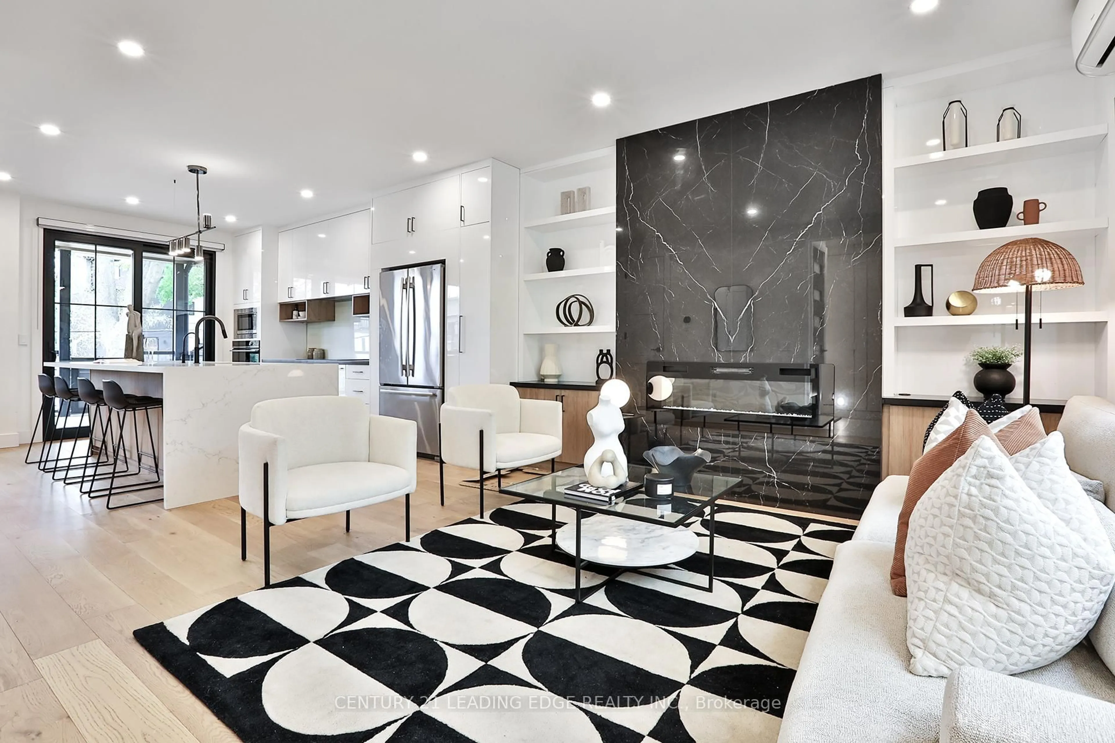 Living room with furniture, ceramic/tile floor for 29 Dingwall Ave, Toronto Ontario M4K 1G9