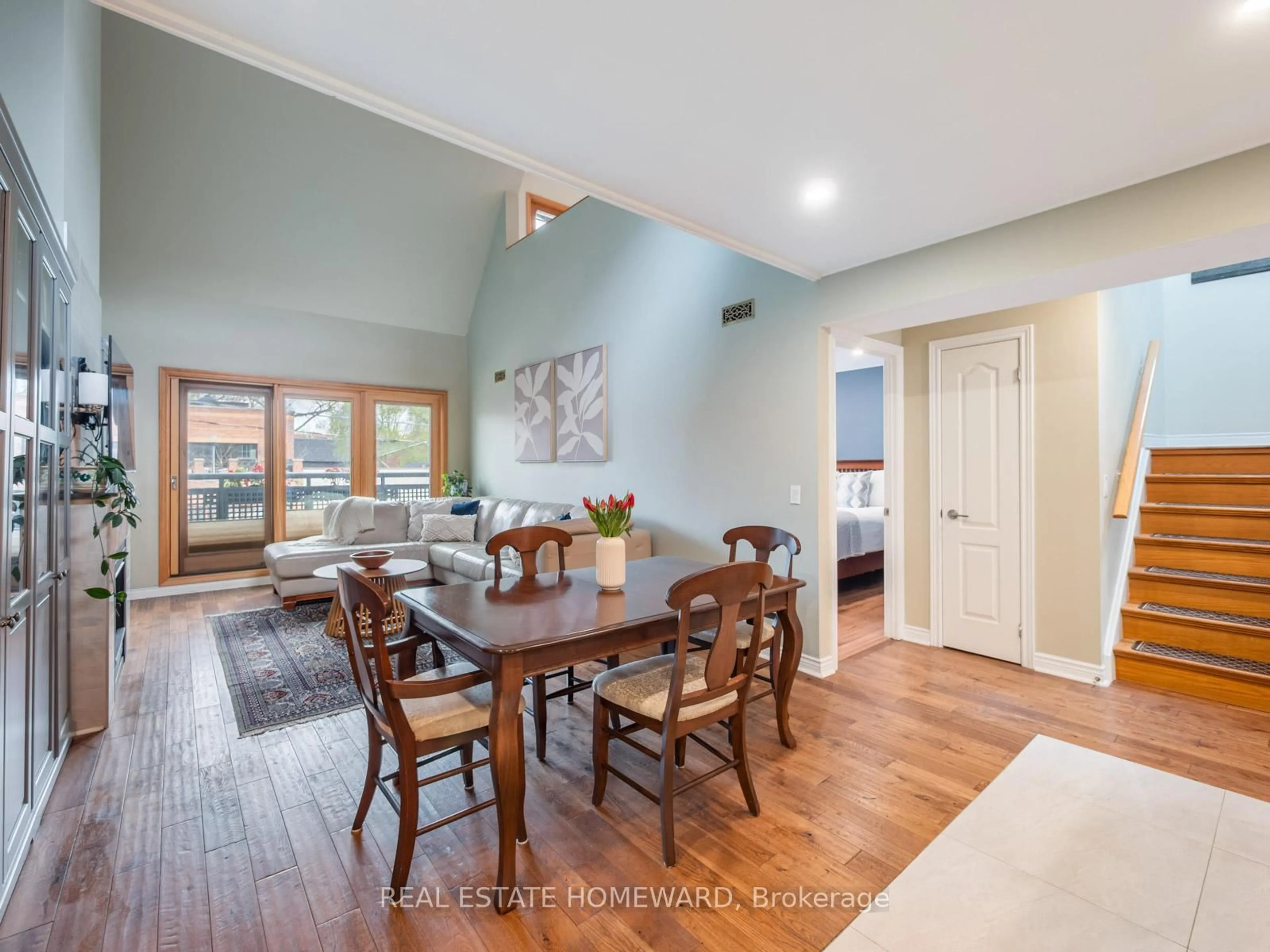 Dining room, wood/laminate floor for 1941 Queen St #301, Toronto Ontario M4L 1H7
