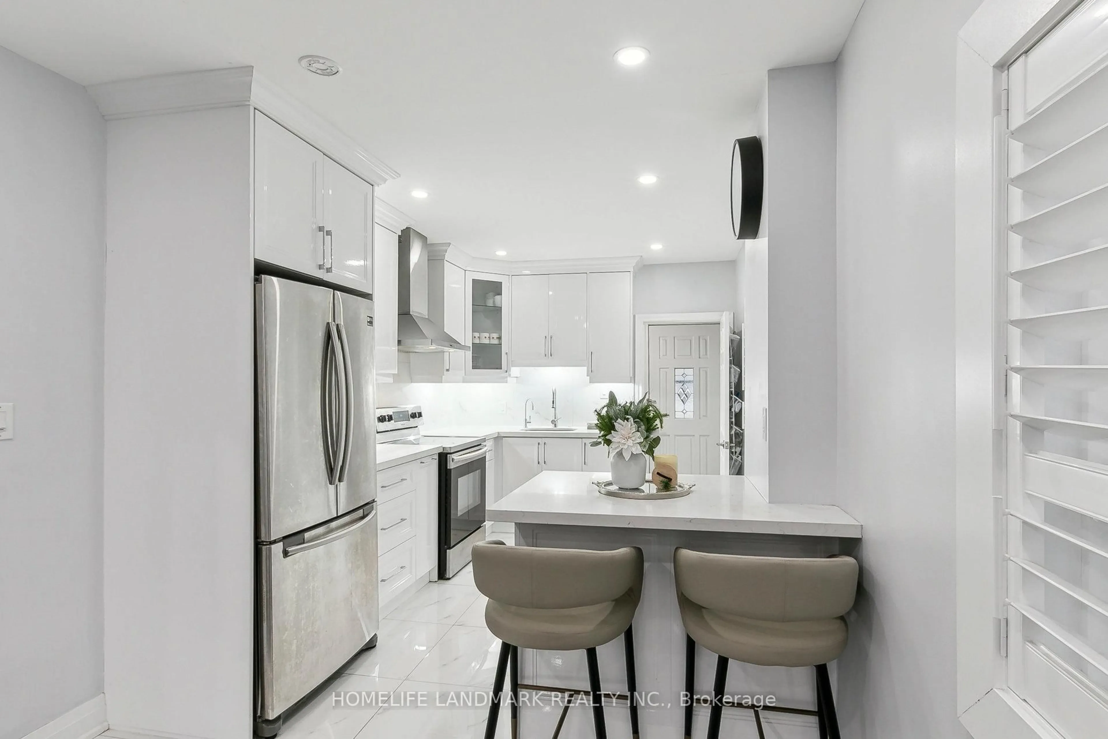 Contemporary kitchen, ceramic/tile floor for 35 Wallington Ave, Toronto Ontario M4C 2M7