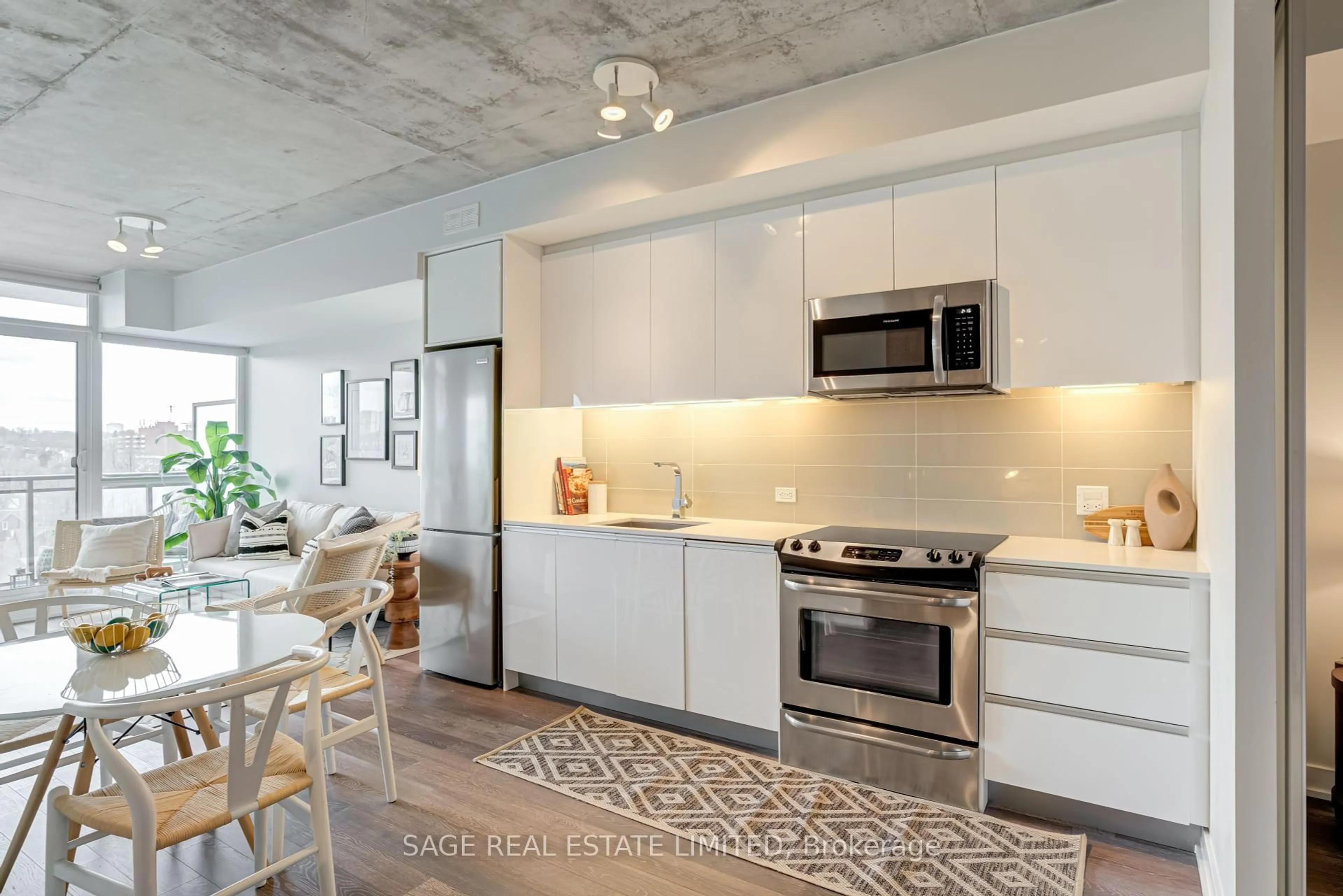 Open concept kitchen, unknown for 1190 Dundas St #804, Toronto Ontario M4M 0C5