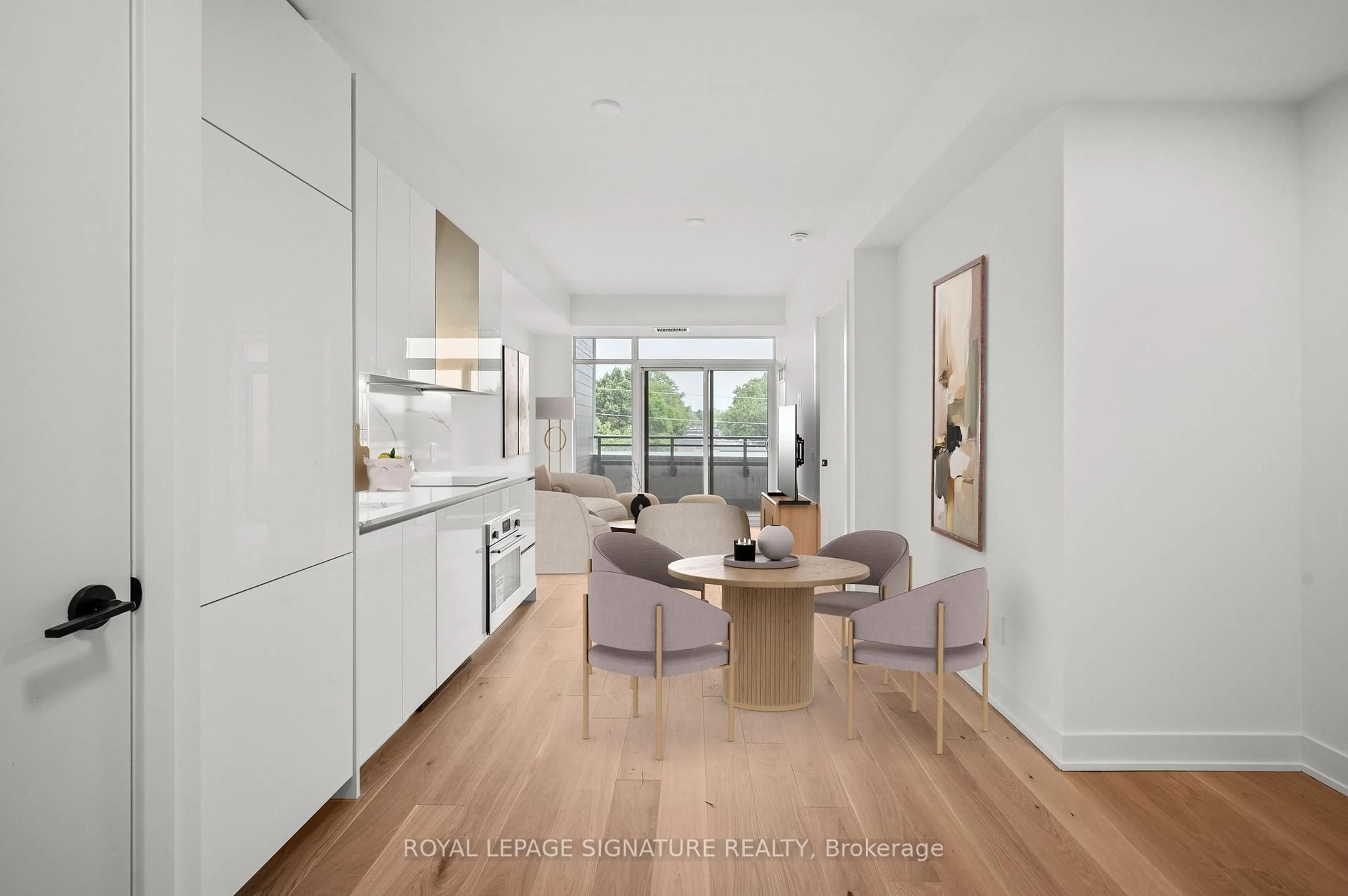Open concept kitchen, unknown for 1285 Queen St #402, Toronto Ontario M4L 1C2