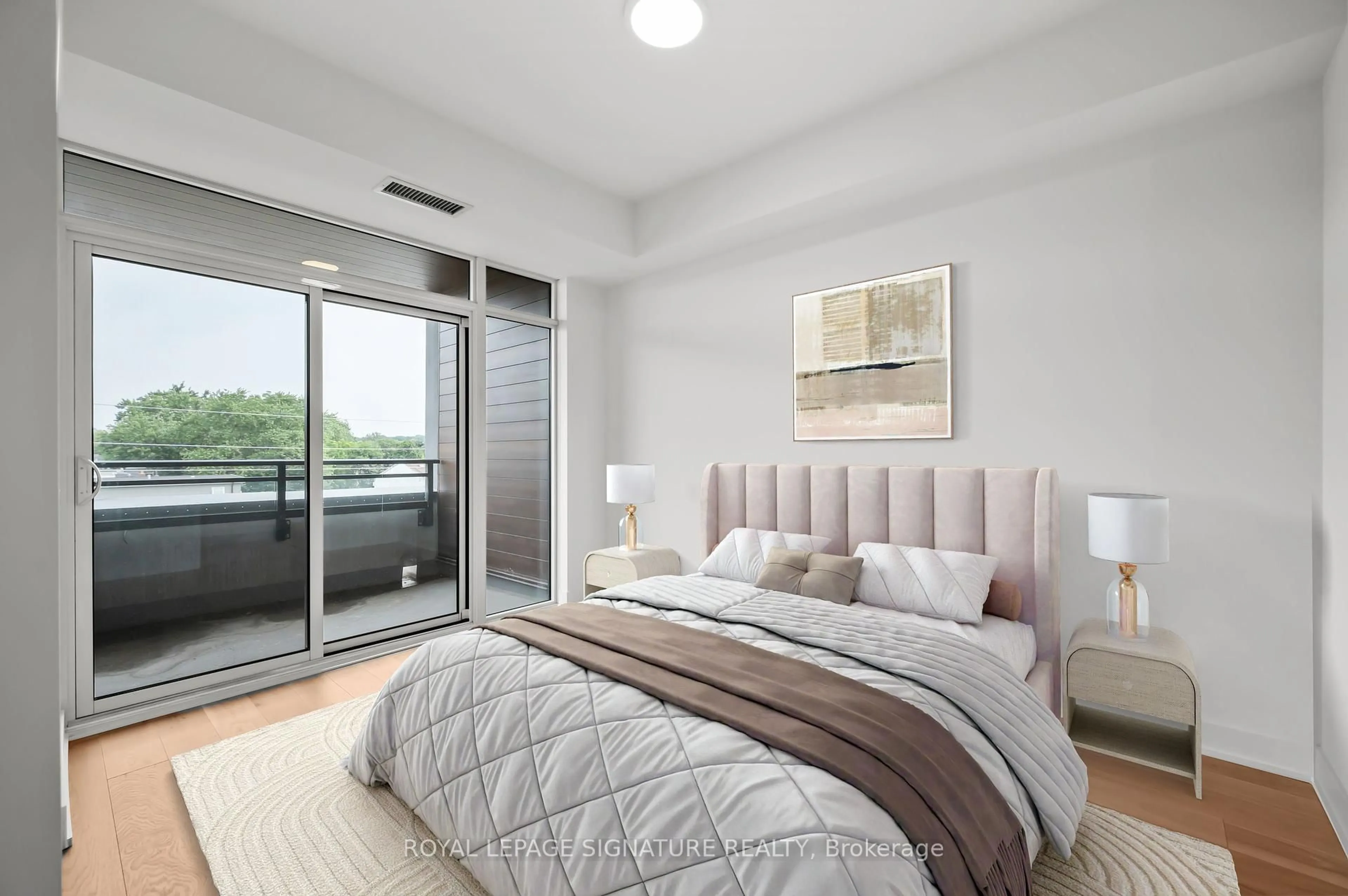 Bedroom with bed, unknown for 1285 Queen St #402, Toronto Ontario M4L 1C2