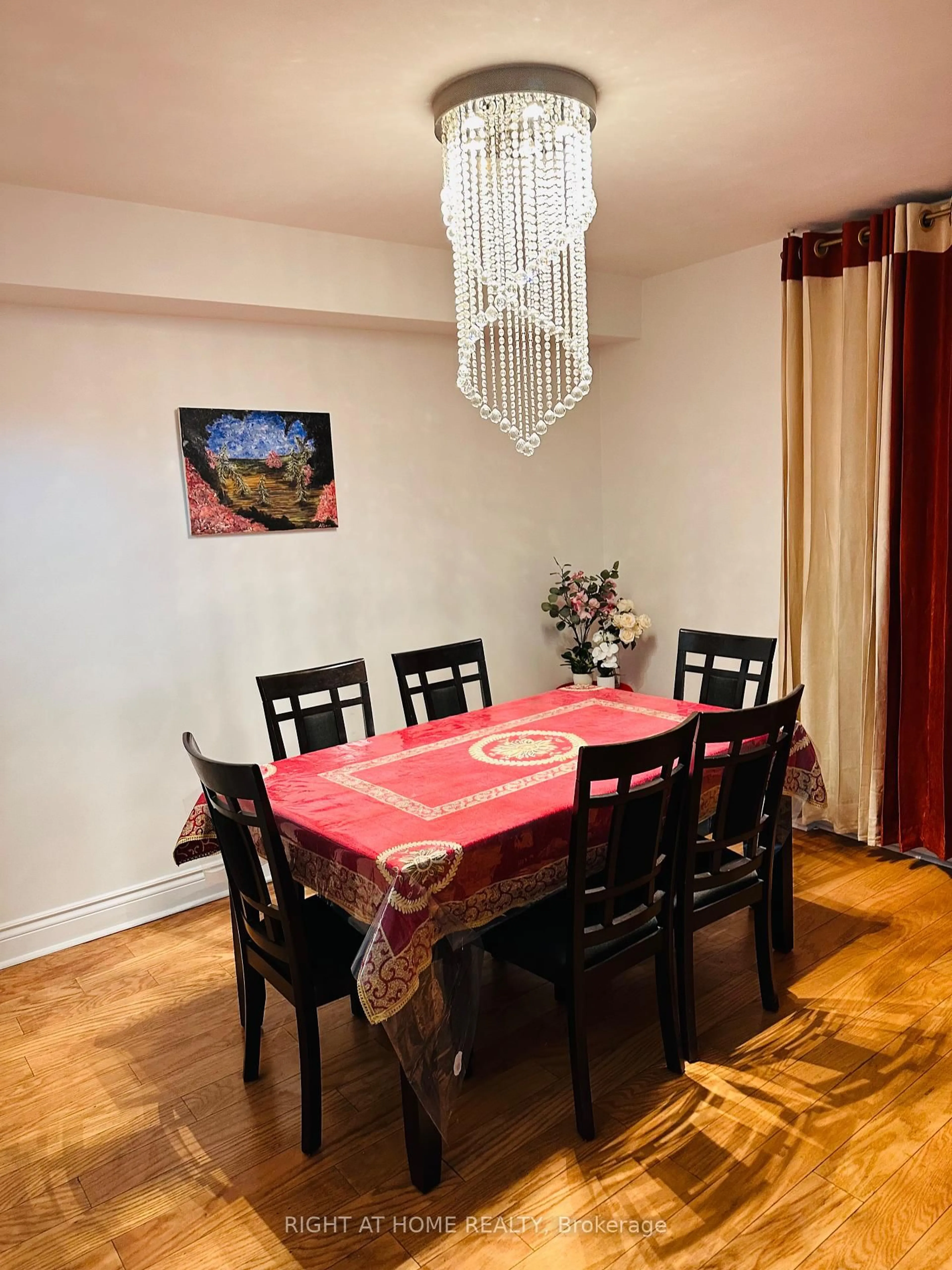 Dining room, wood/laminate floor for 5 Massey Sq #1204, Toronto Ontario M4C 5L6