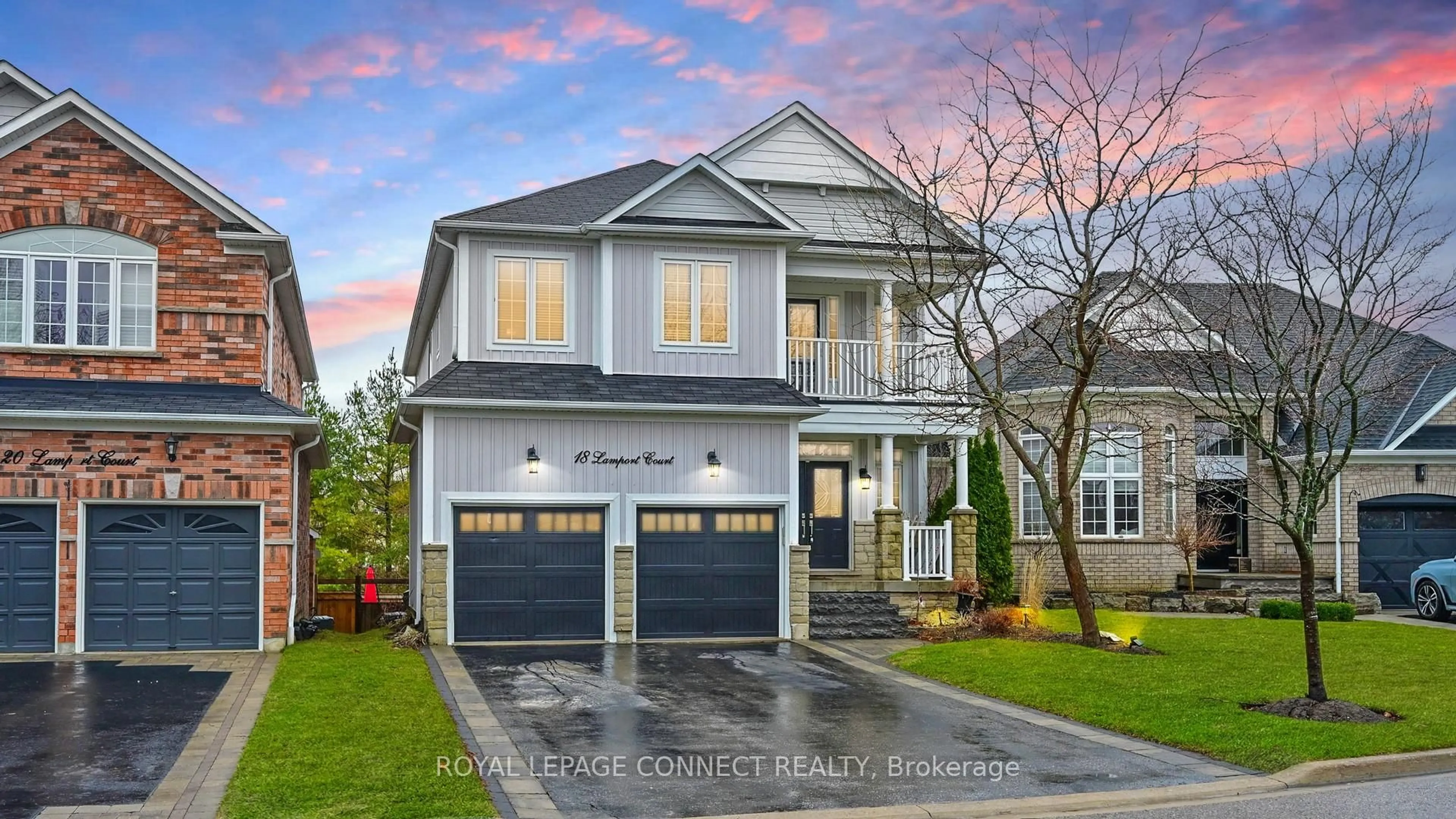 Home with vinyl exterior material, street for 18 Lamport Crt, Whitby Ontario L1M 0B1