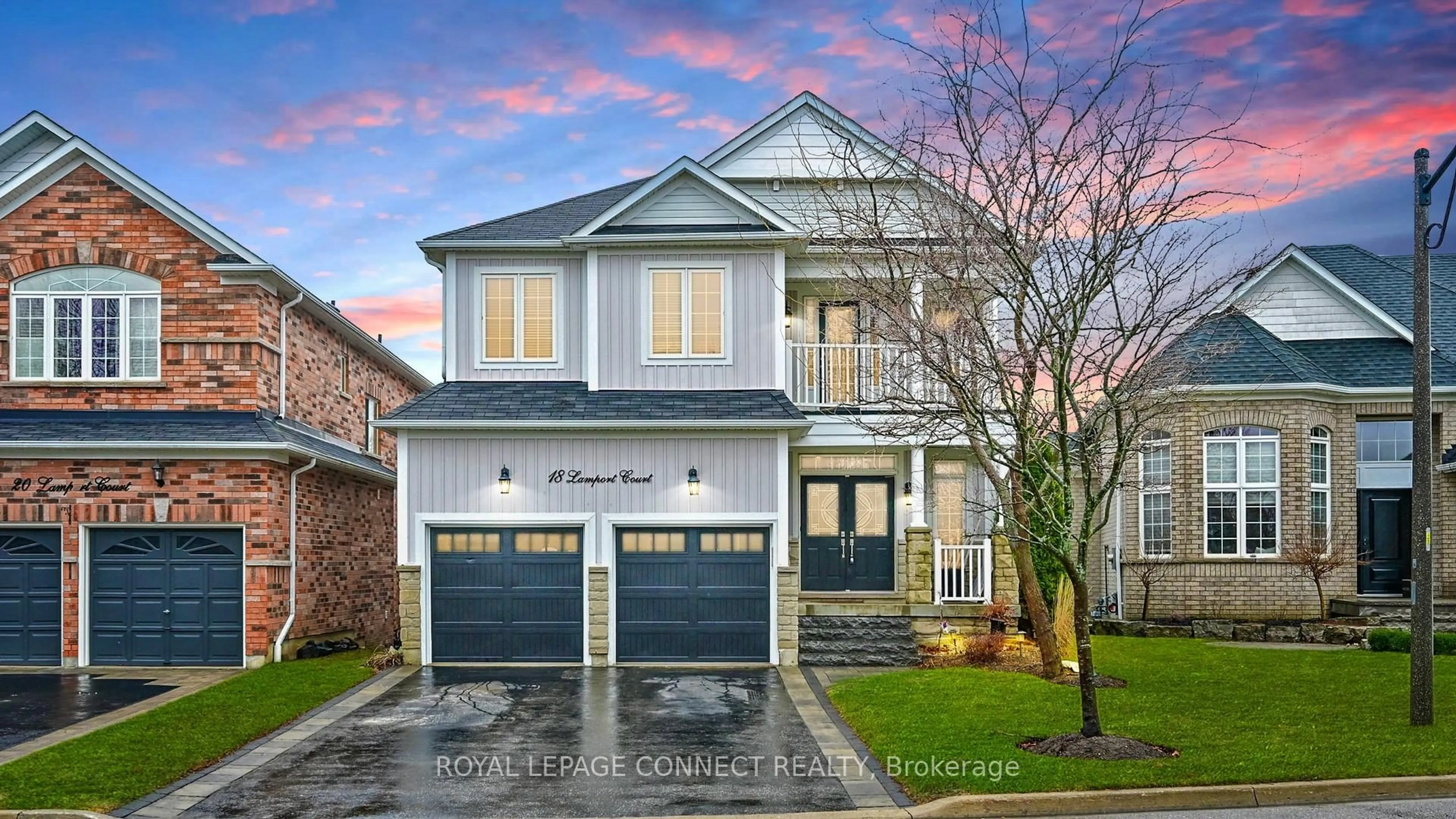 Home with brick exterior material, street for 18 Lamport Crt, Whitby Ontario L1M 0B1