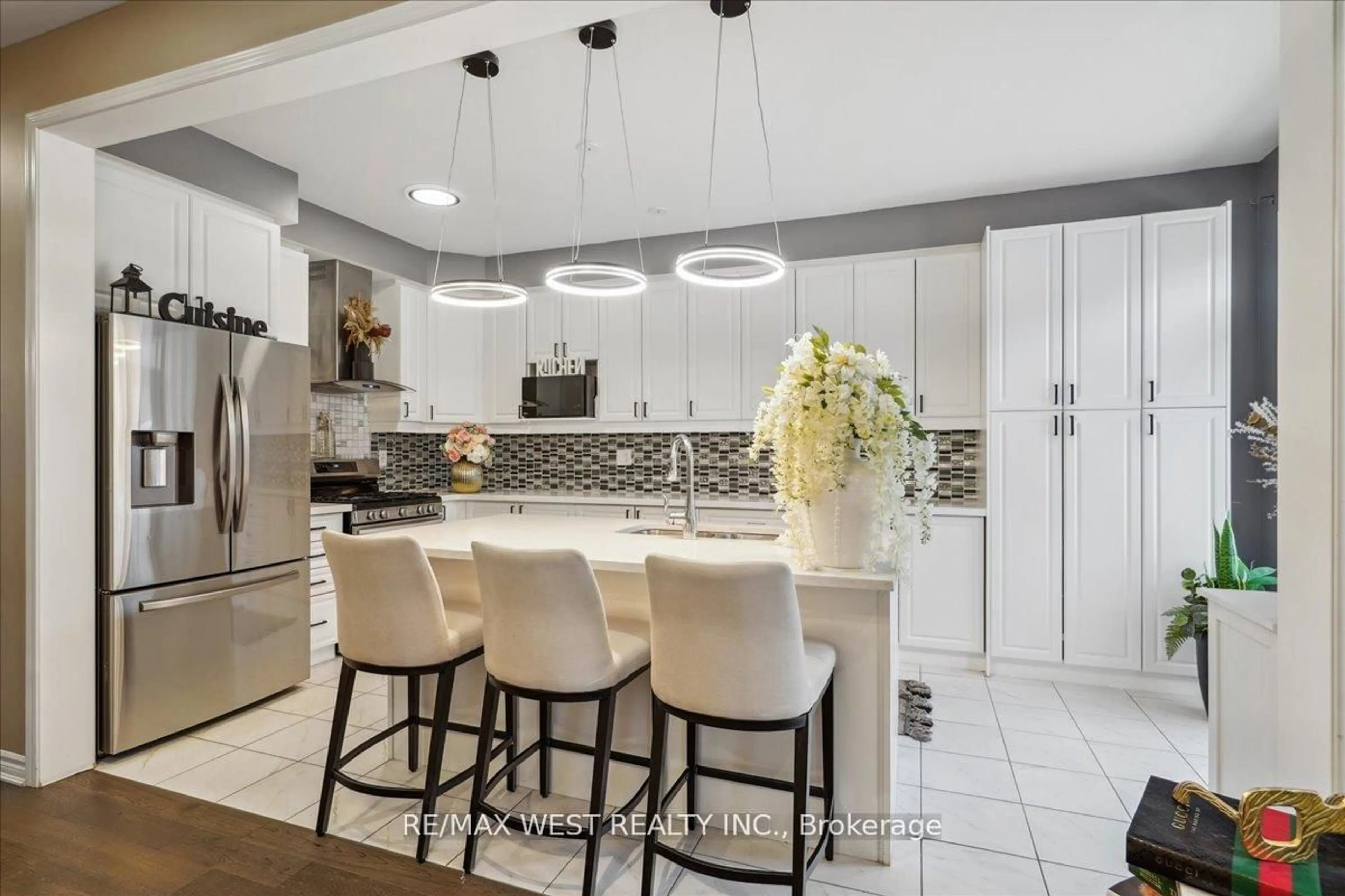 Contemporary kitchen, ceramic/tile floor for 120 Westfield Dr, Whitby Ontario L1P 0G1
