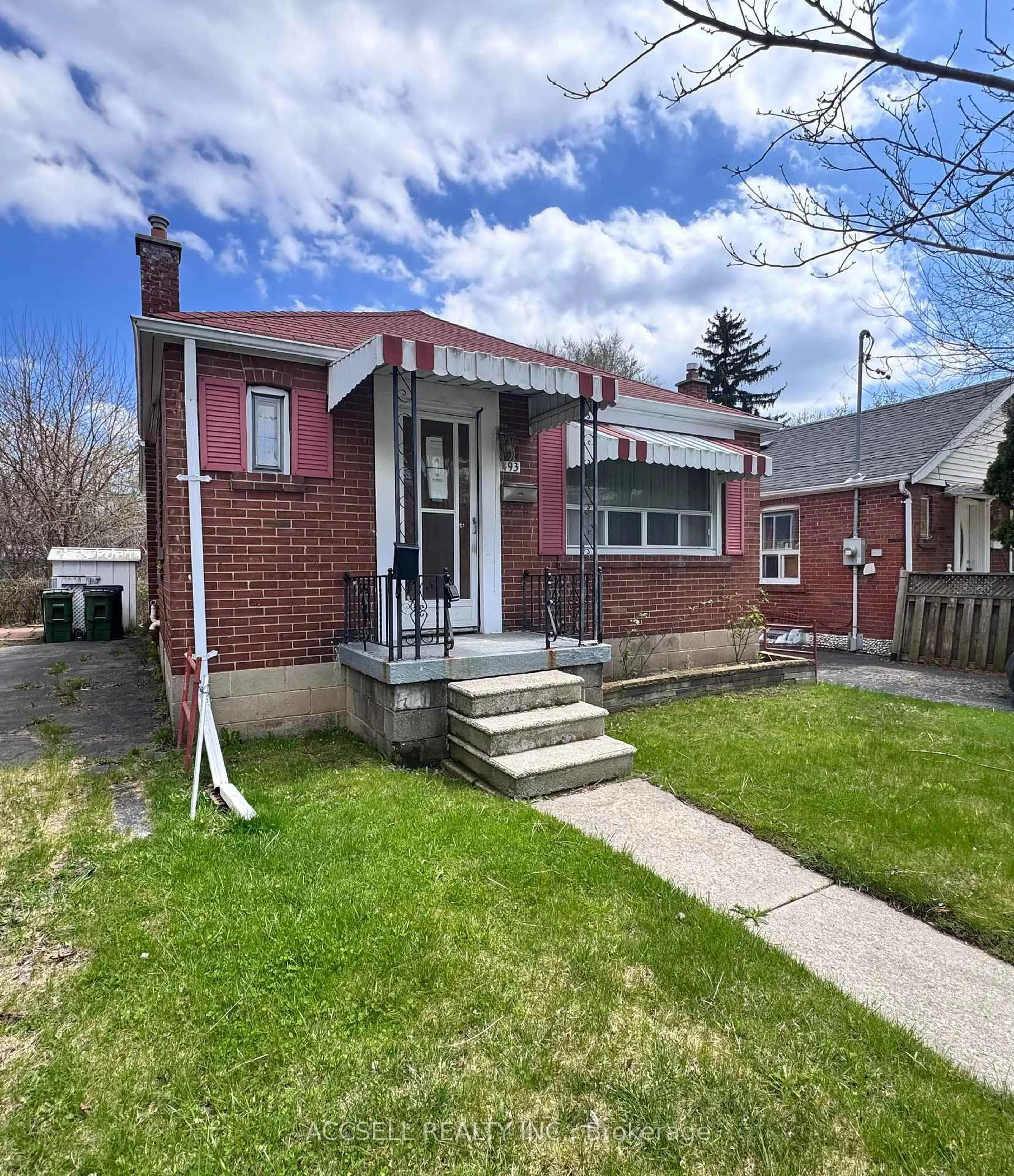 Home with brick exterior material, street for 493 Dawes Rd, Toronto Ontario M4B 2G5