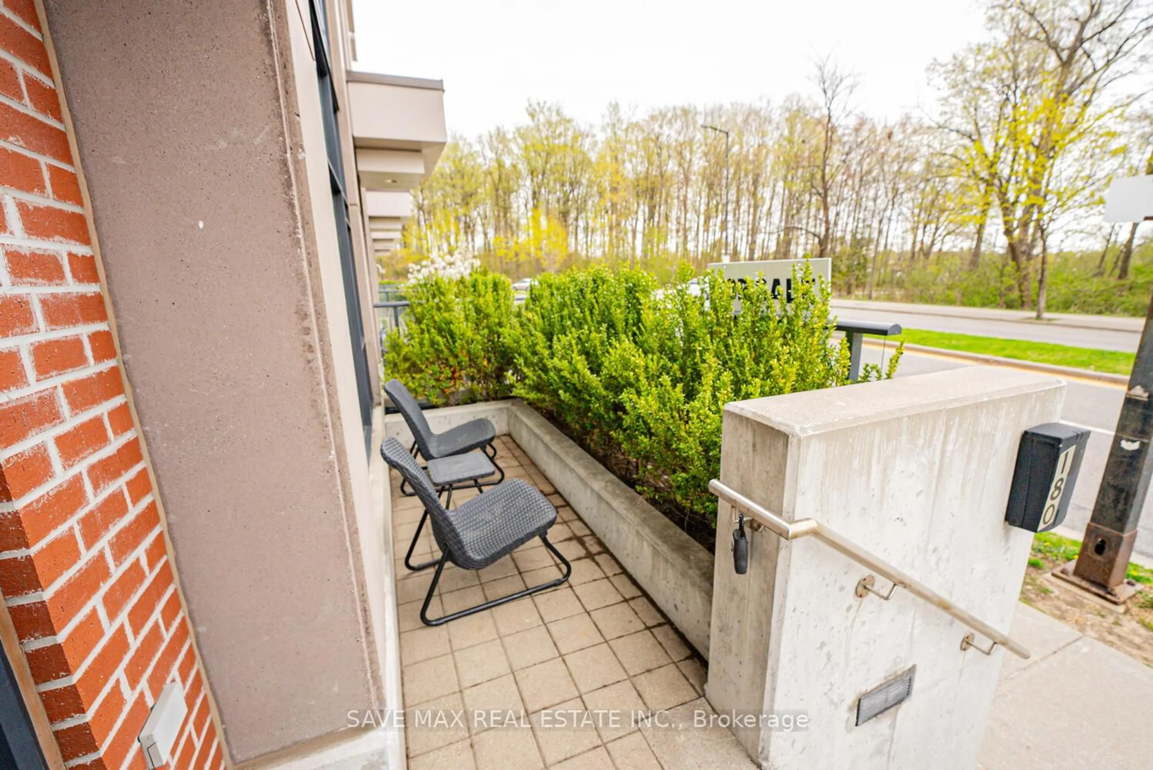 Balcony in the apartment, city buildings view from balcony for 180 Borough Dr, Toronto Ontario M1P 0B5
