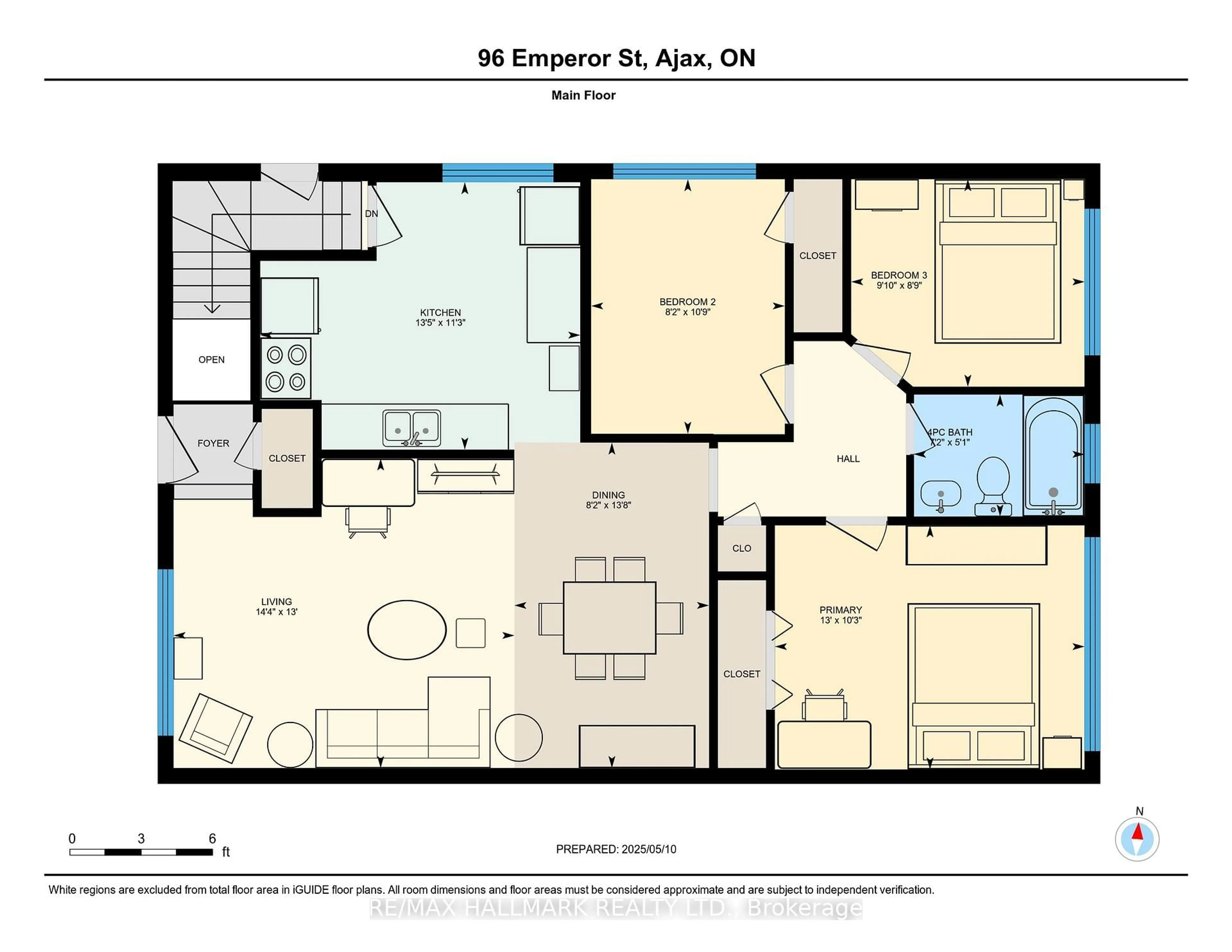 Floor plan for 96 Emperor St, Ajax Ontario L1S 1N2