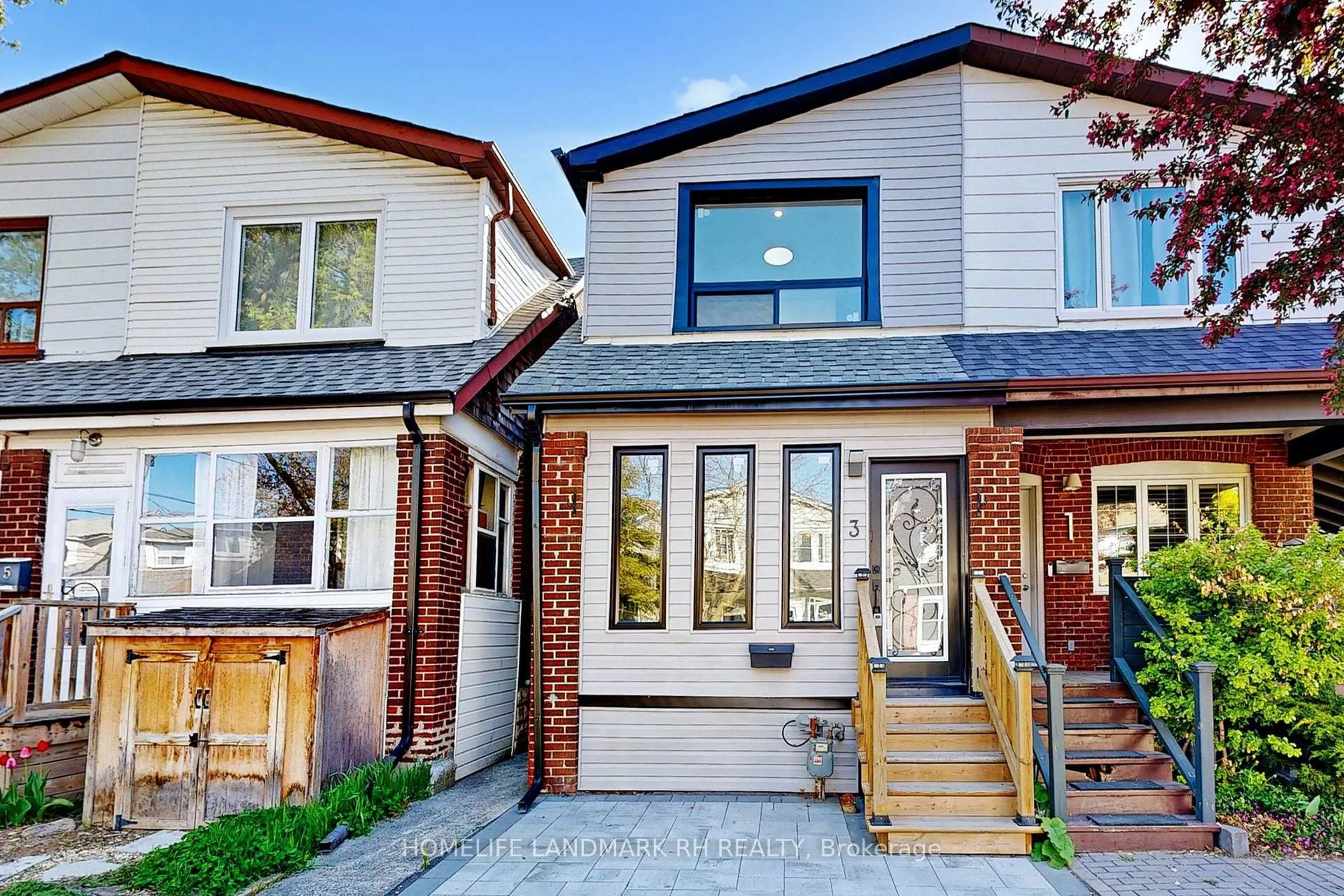 Home with brick exterior material, street for 3 Marigold Ave, Toronto Ontario M4M 3B1