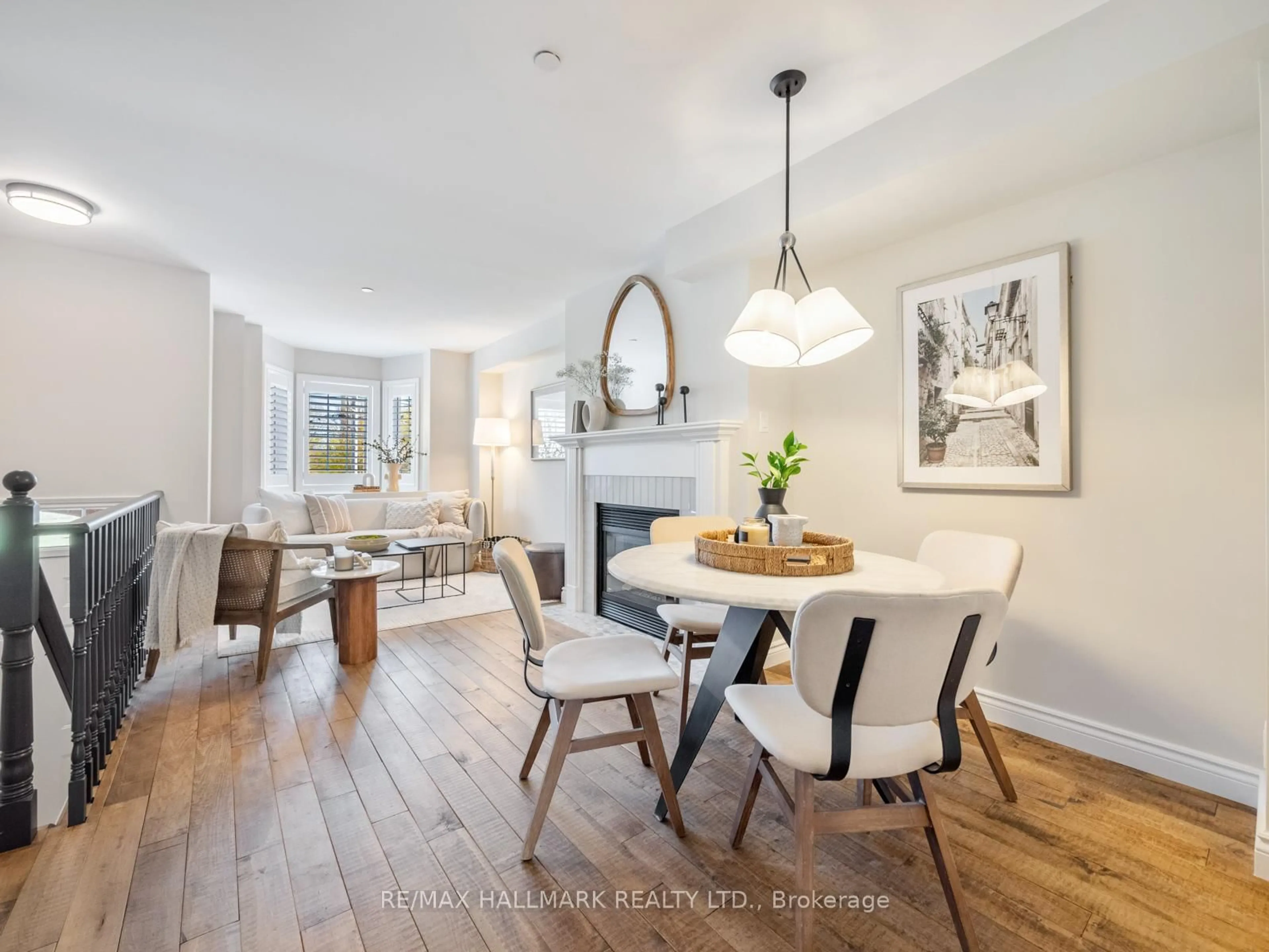 Dining room, wood/laminate floor for 1518 Queen St, Toronto Ontario M4L 1E3