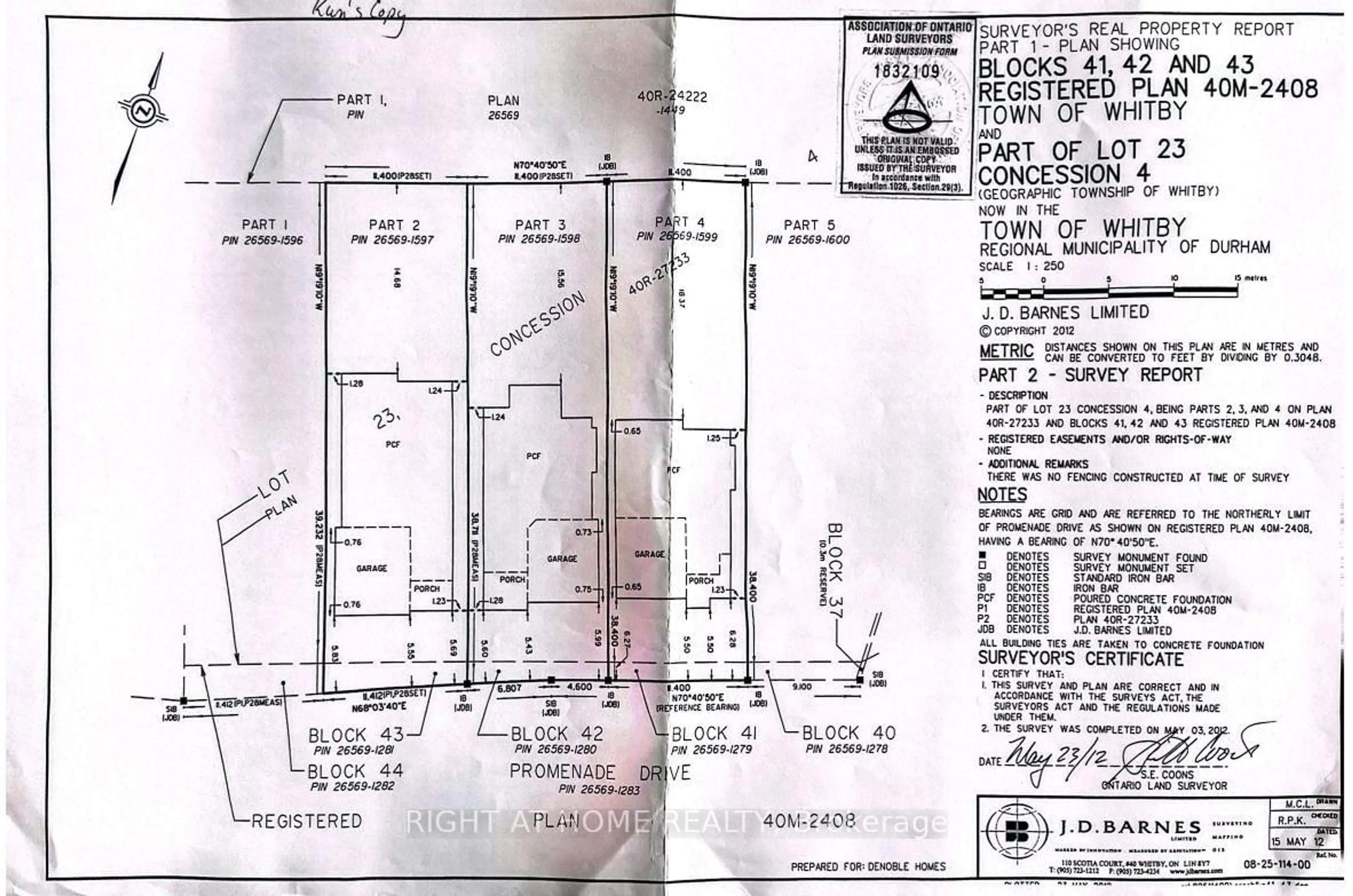 Floor plan for 12 Promenade Dr, Whitby Ontario L1R 0L4