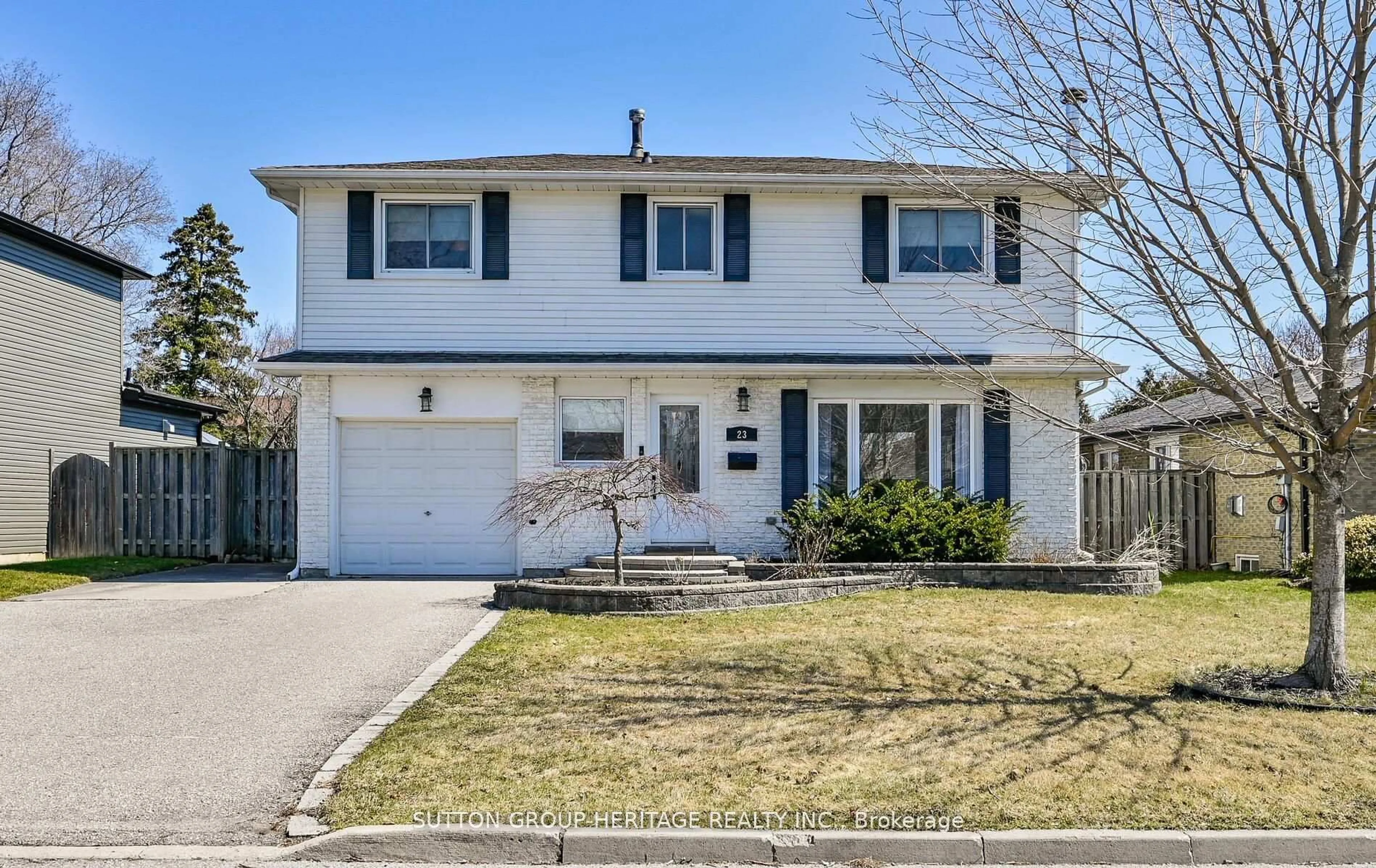 Home with vinyl exterior material, street for 23 Agate Rd, Ajax Ontario L1S 3J7