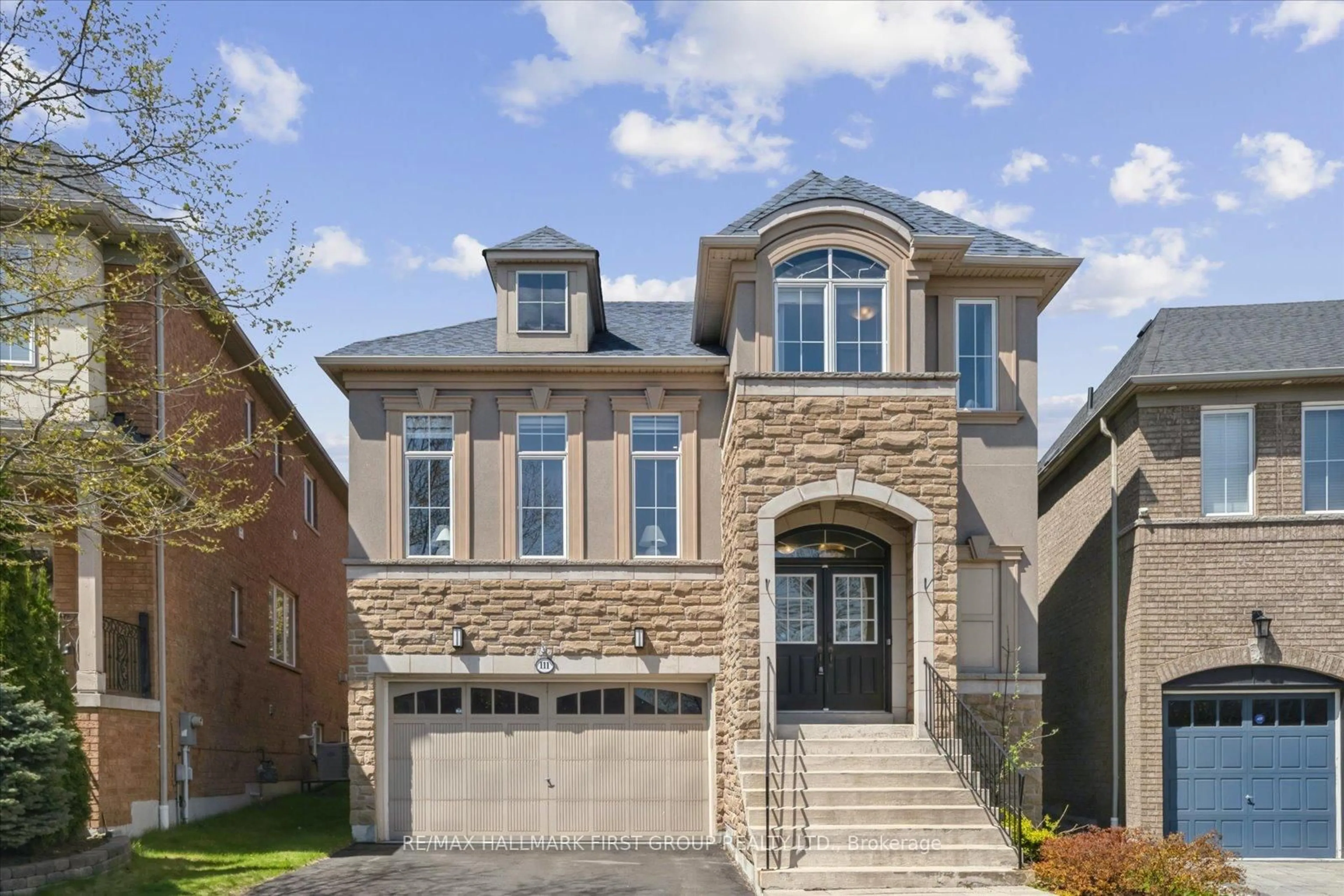 Home with brick exterior material, street for 111 Muscat Cres, Ajax Ontario L1Z 0B7