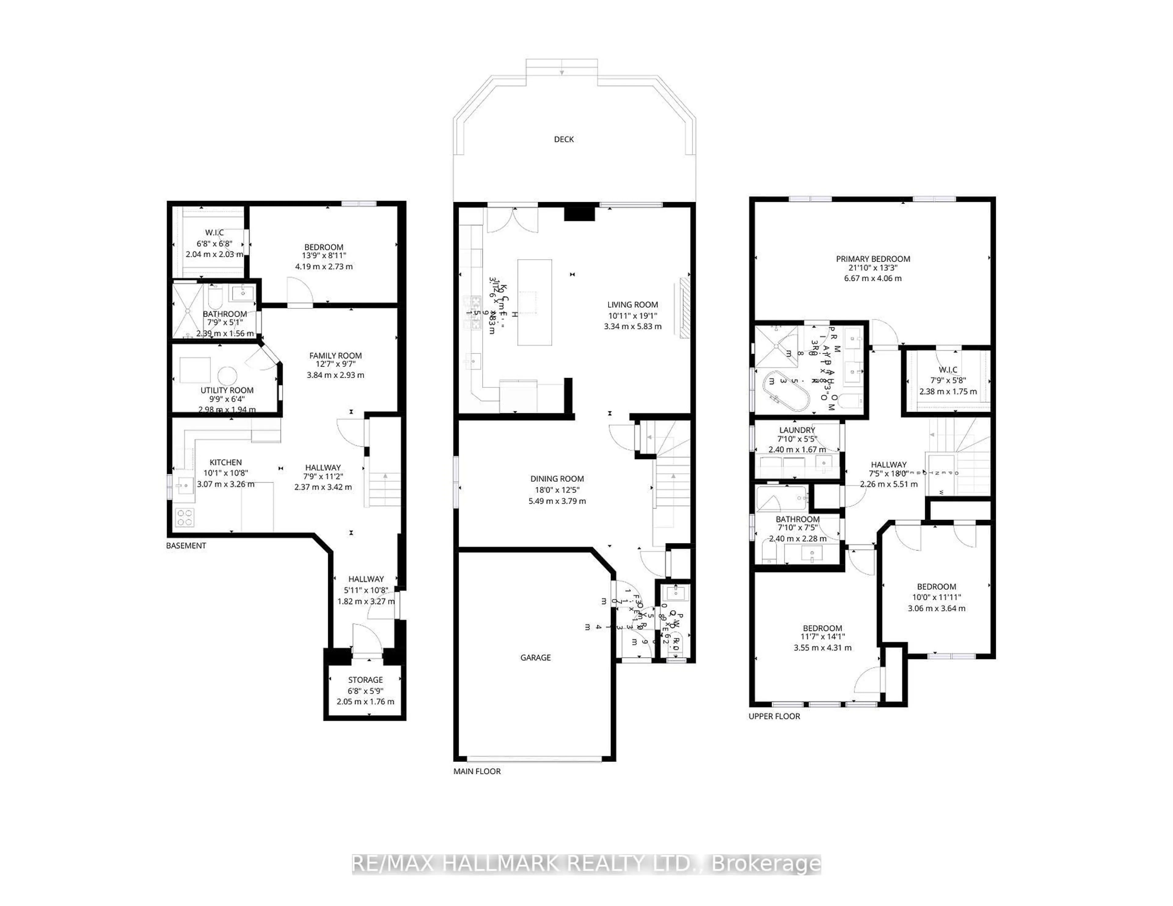Floor plan for 315 Granby Crt, Pickering Ontario L1V 7B9