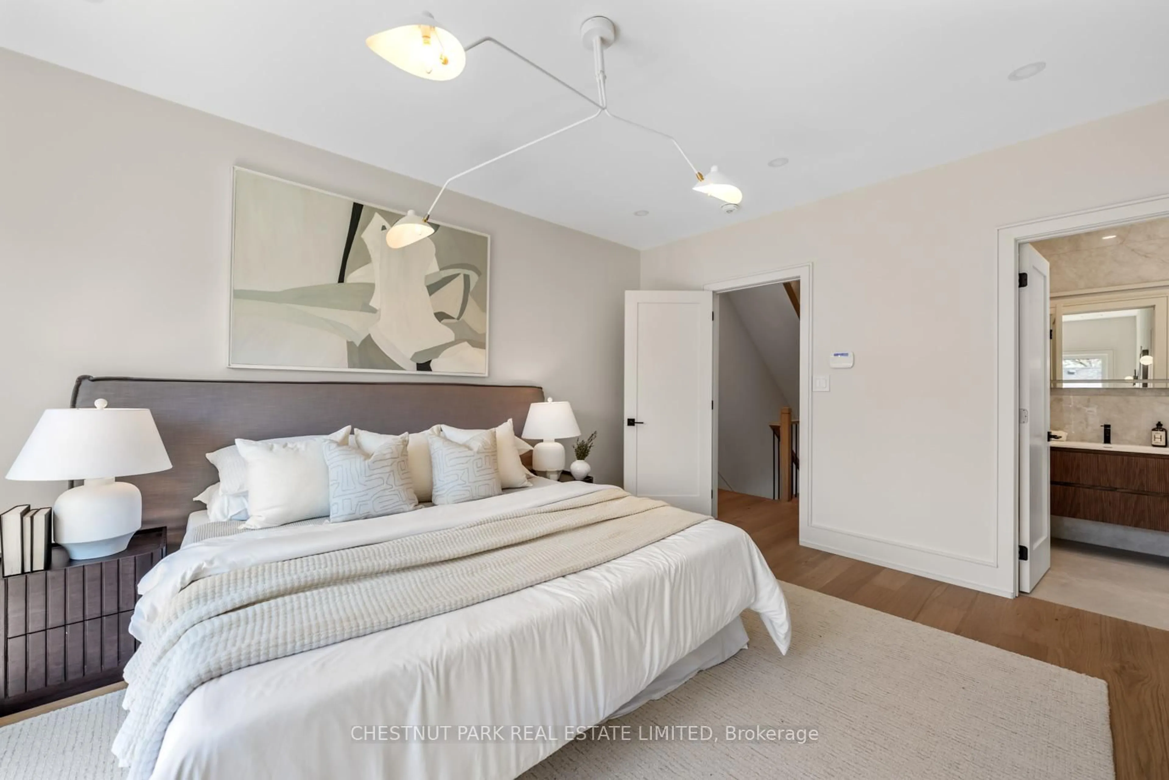 Bedroom with bed, unknown for 52 Wheeler Ave, Toronto Ontario M4L 3V2