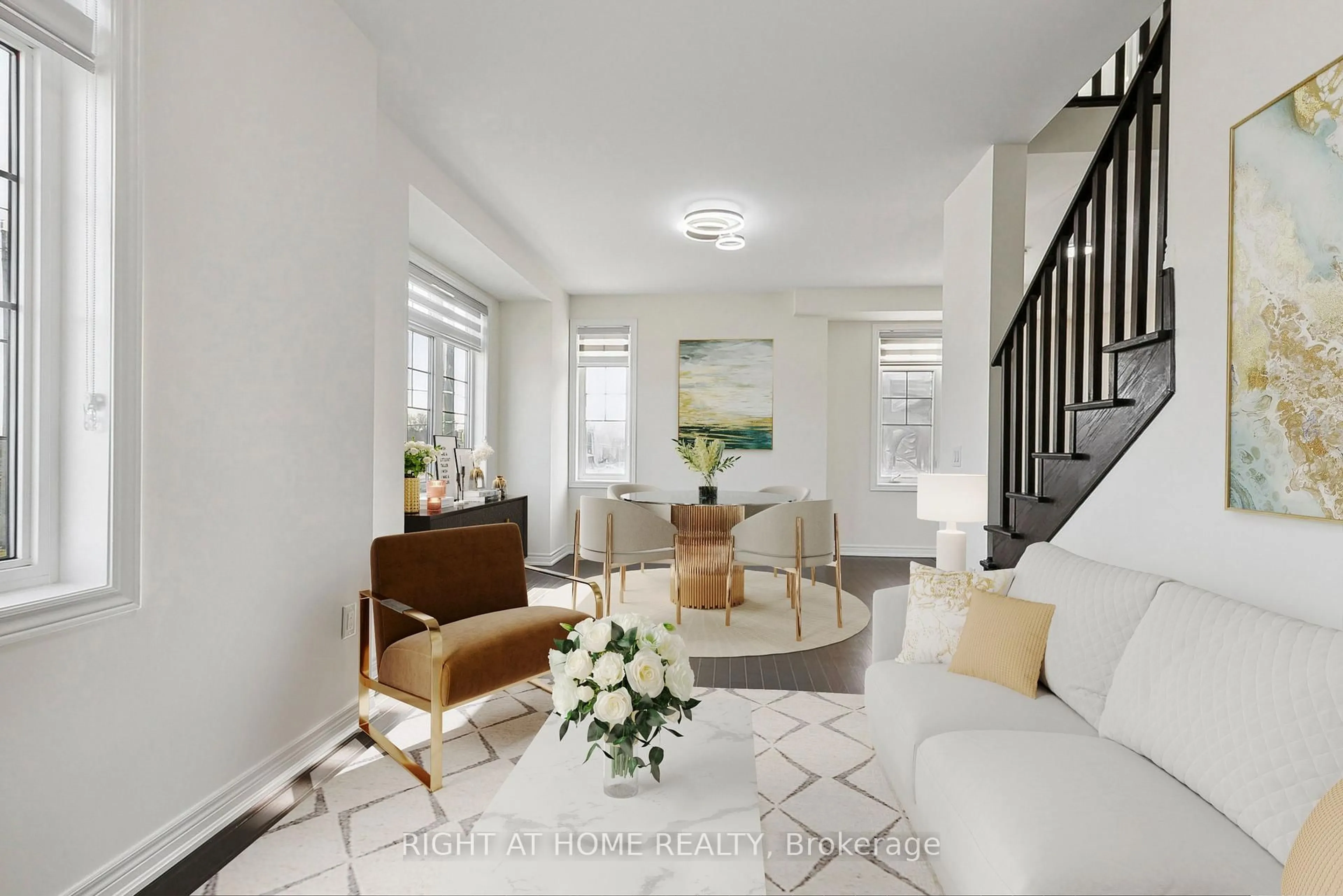 Living room with furniture, unknown for 17 Wandering Way, Whitby Ontario L1R 0R3
