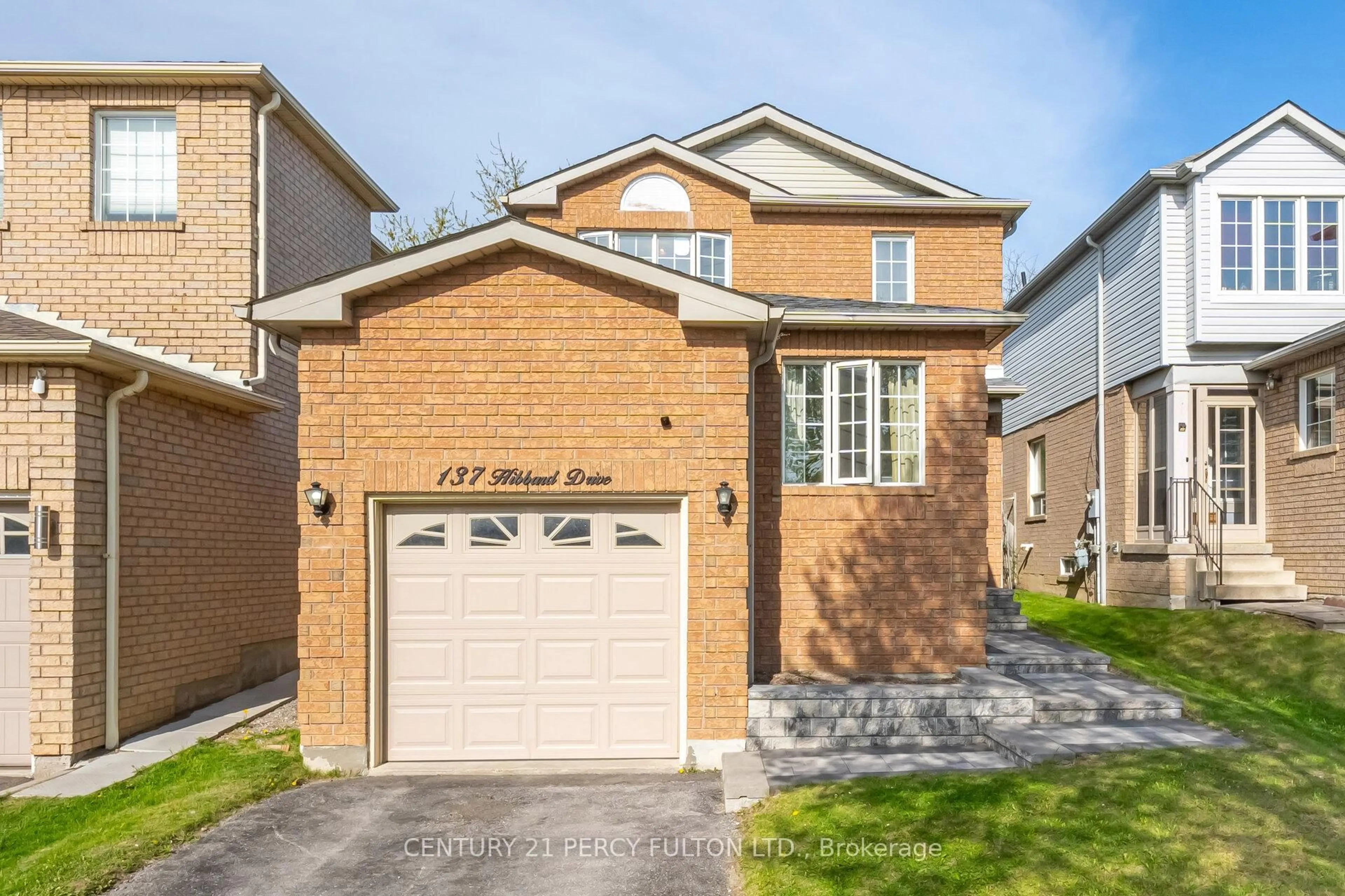 Home with brick exterior material, street for 137 Hibbard Dr, Ajax Ontario L1Z 1G3