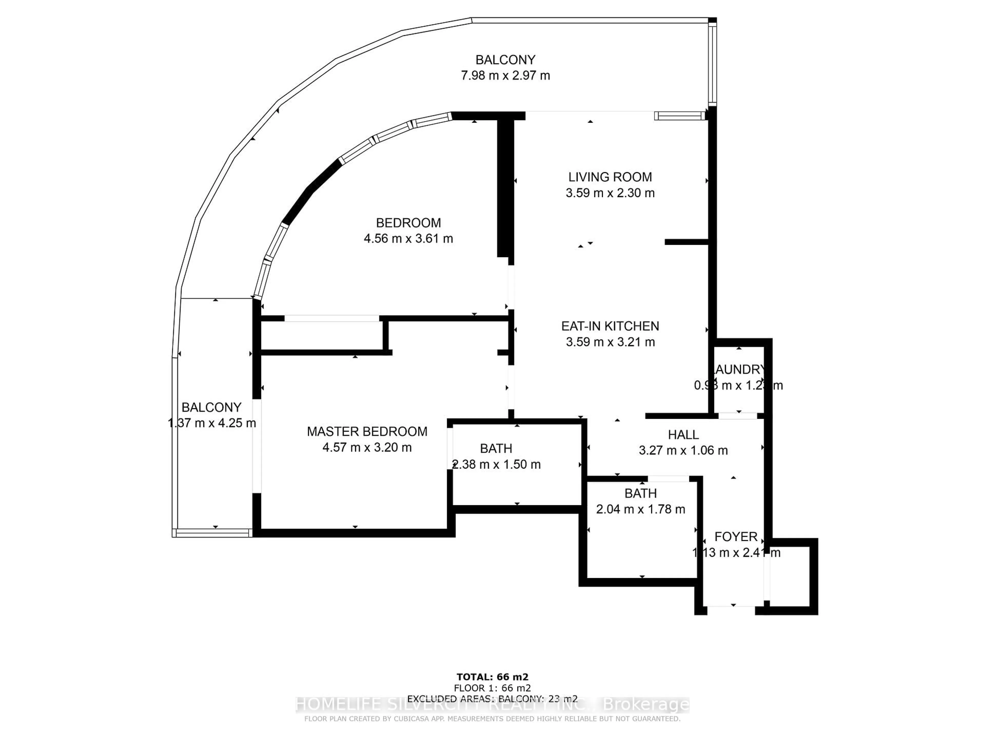 Floor plan for 2031 Kennedy Rd #2622, Toronto Ontario M1T 0B8