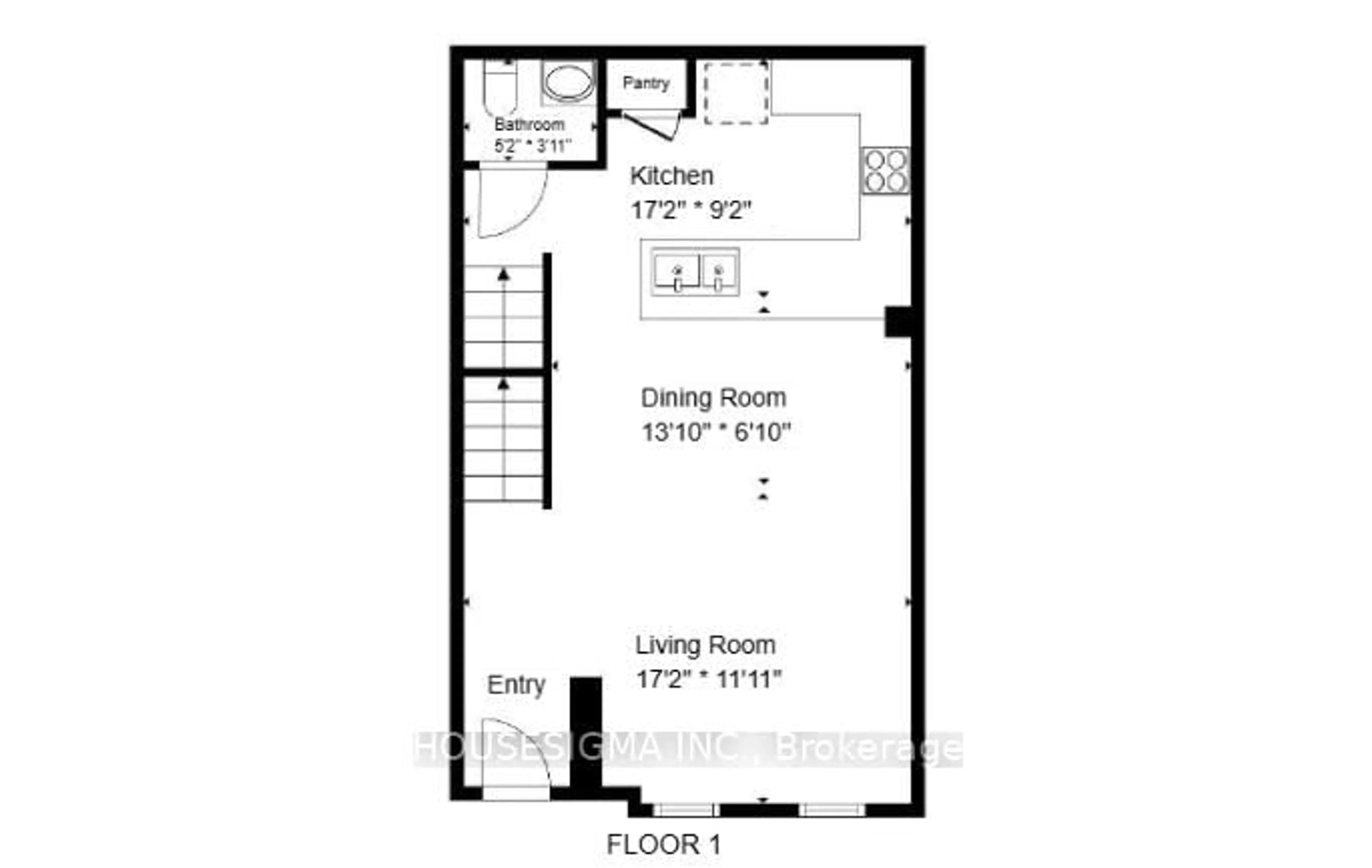 Floor plan for 1040 Elton Way #11, Whitby Ontario L1N 2K2