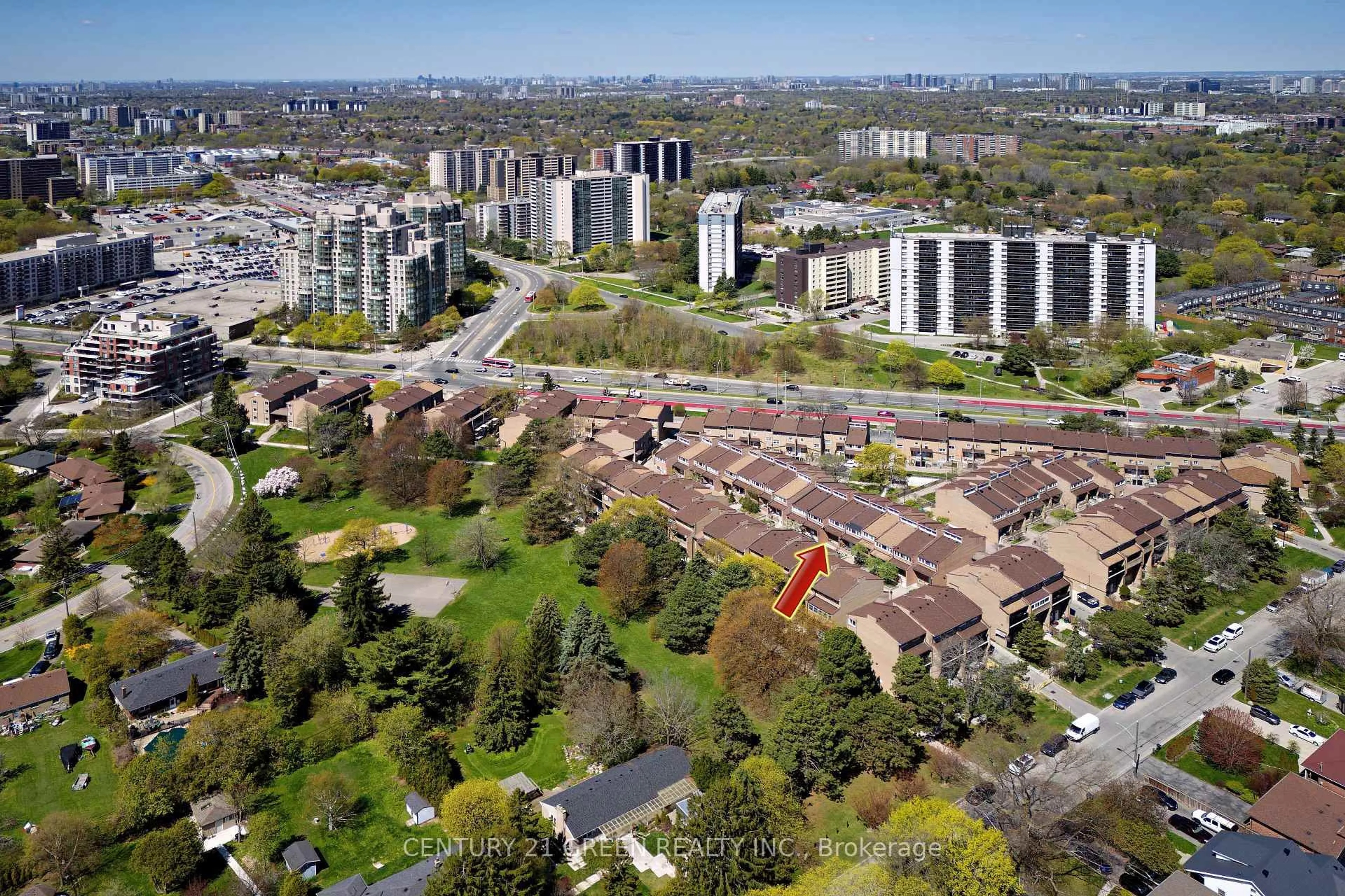 A pic from outside/outdoor area/front of a property/back of a property/a pic from drone, city buildings view from balcony for 50 Scarborough Golf Club Rd #190, Toronto Ontario M1M 3T5