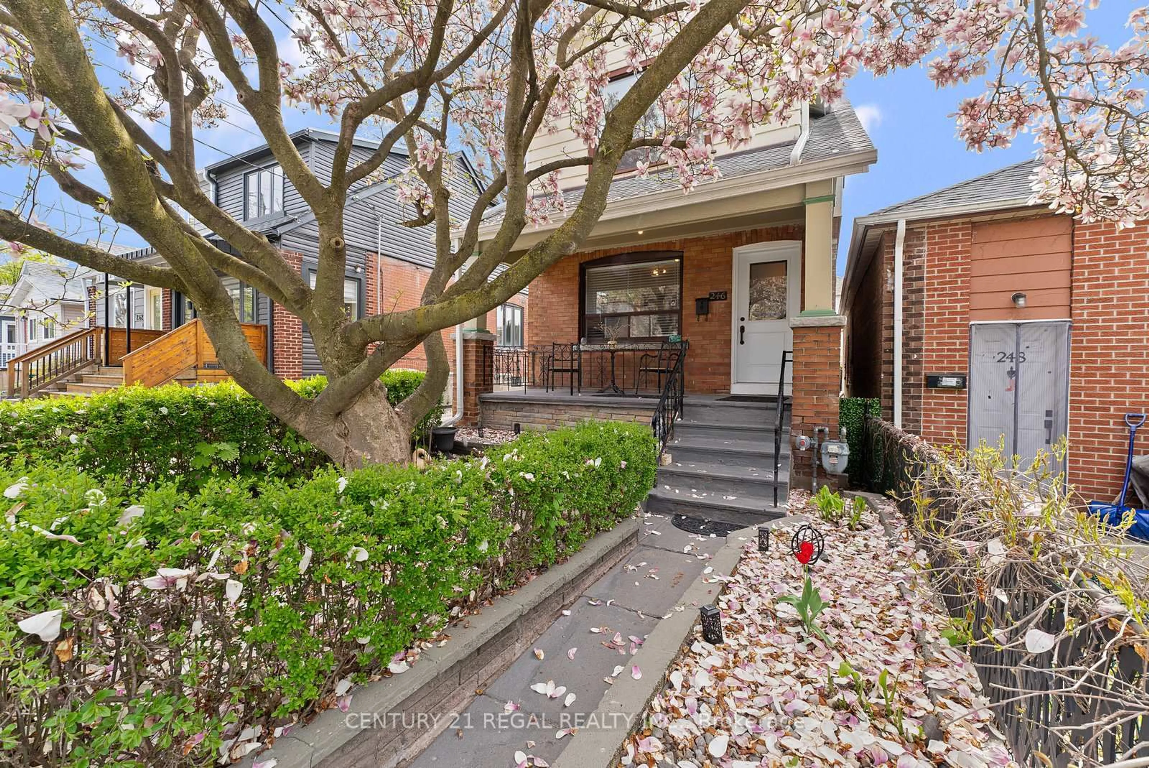 Home with brick exterior material, street for 246 Westlake Ave, Toronto Ontario M4C 4T2
