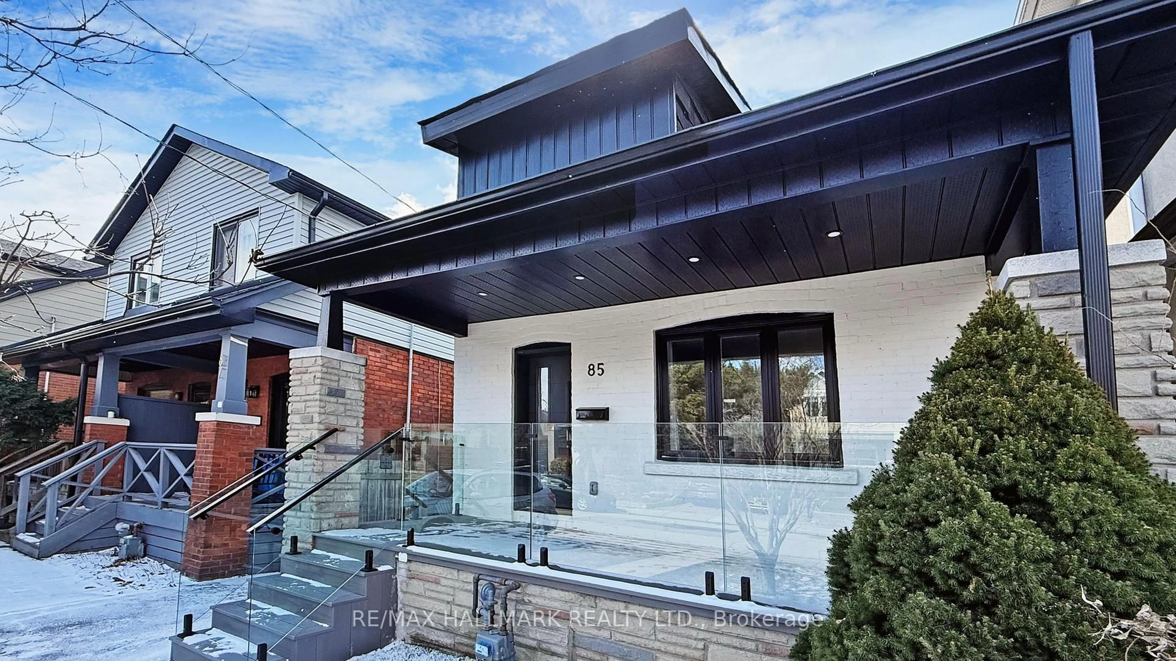 Home with brick exterior material, street for 85 Springdale Blvd, Toronto Ontario M4J 1W6